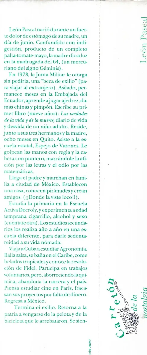 Libro Carretón De La Nostalgia / León Pascal / Doc - miniatura 3