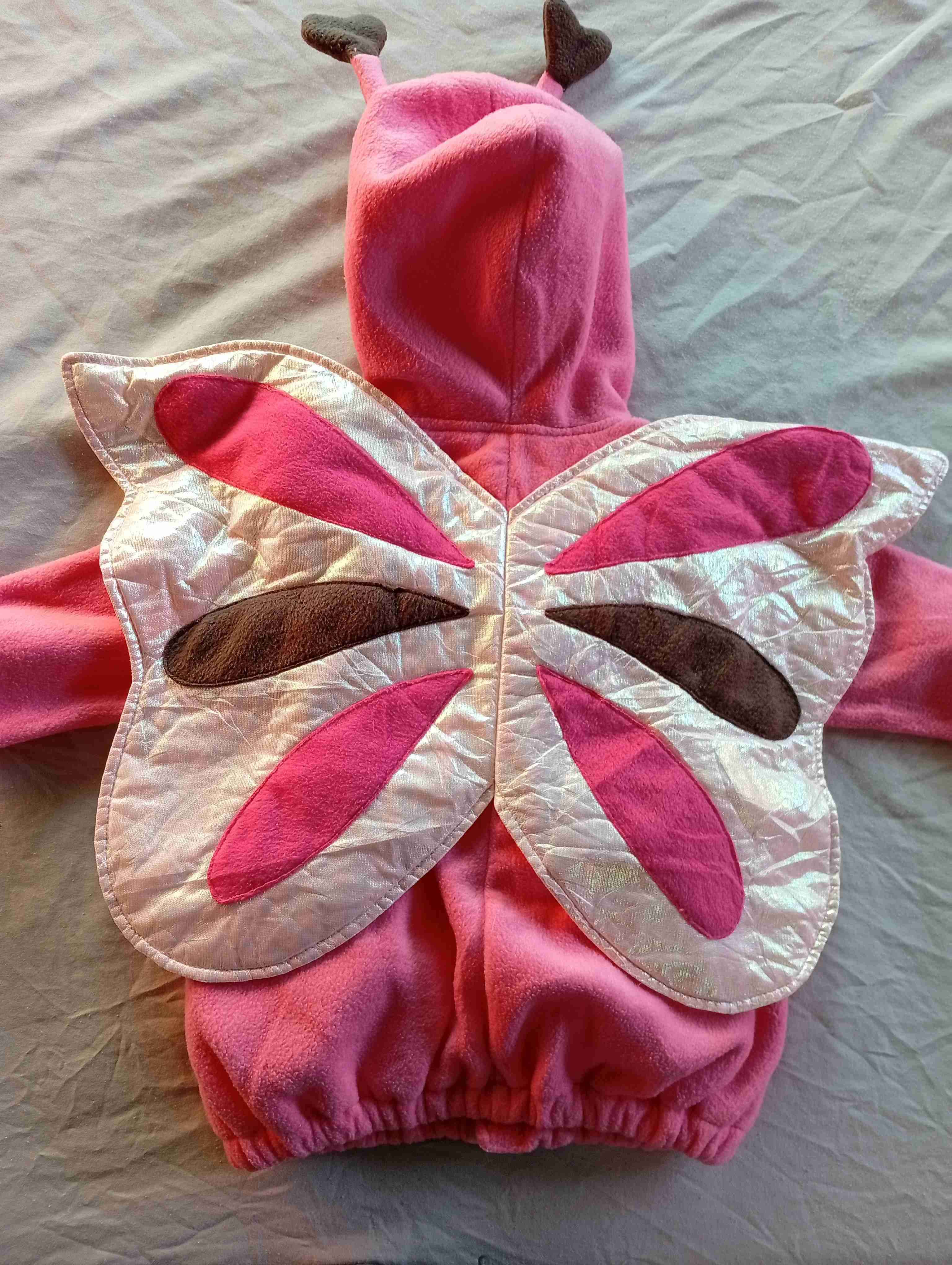 Disfraz infantil rosa con alas - miniatura 2