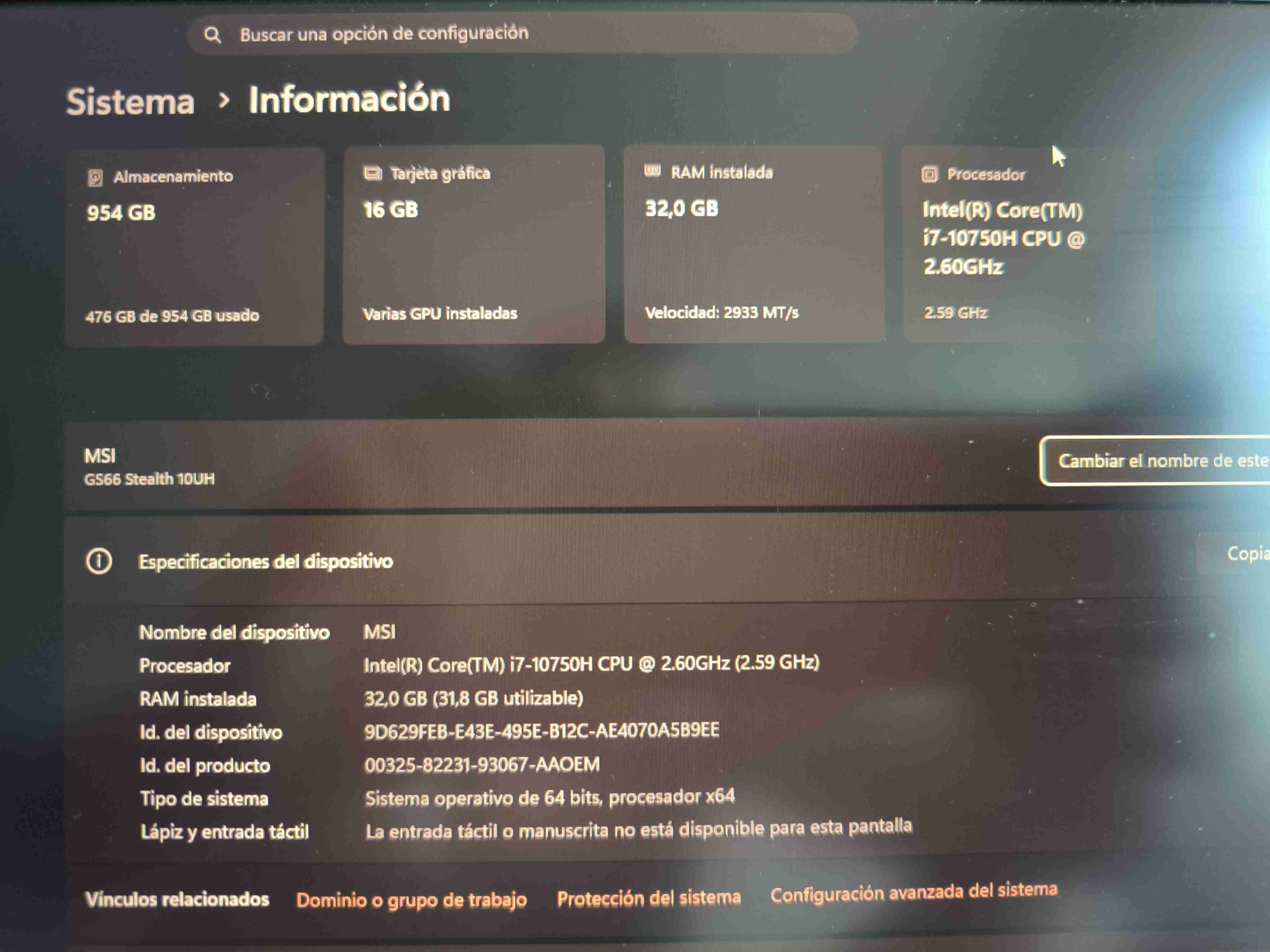 Laptop MSI GS66 Stealth - miniatura 4