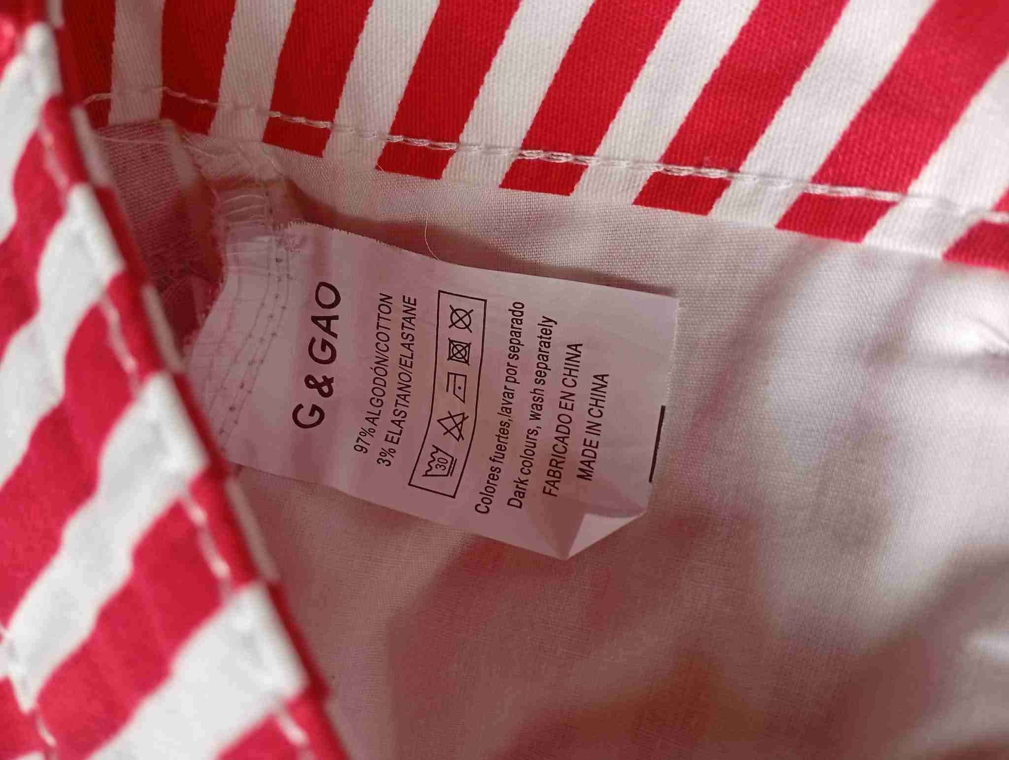 Pantalones a rayas rojas y blancas TALLA L - miniatura 2