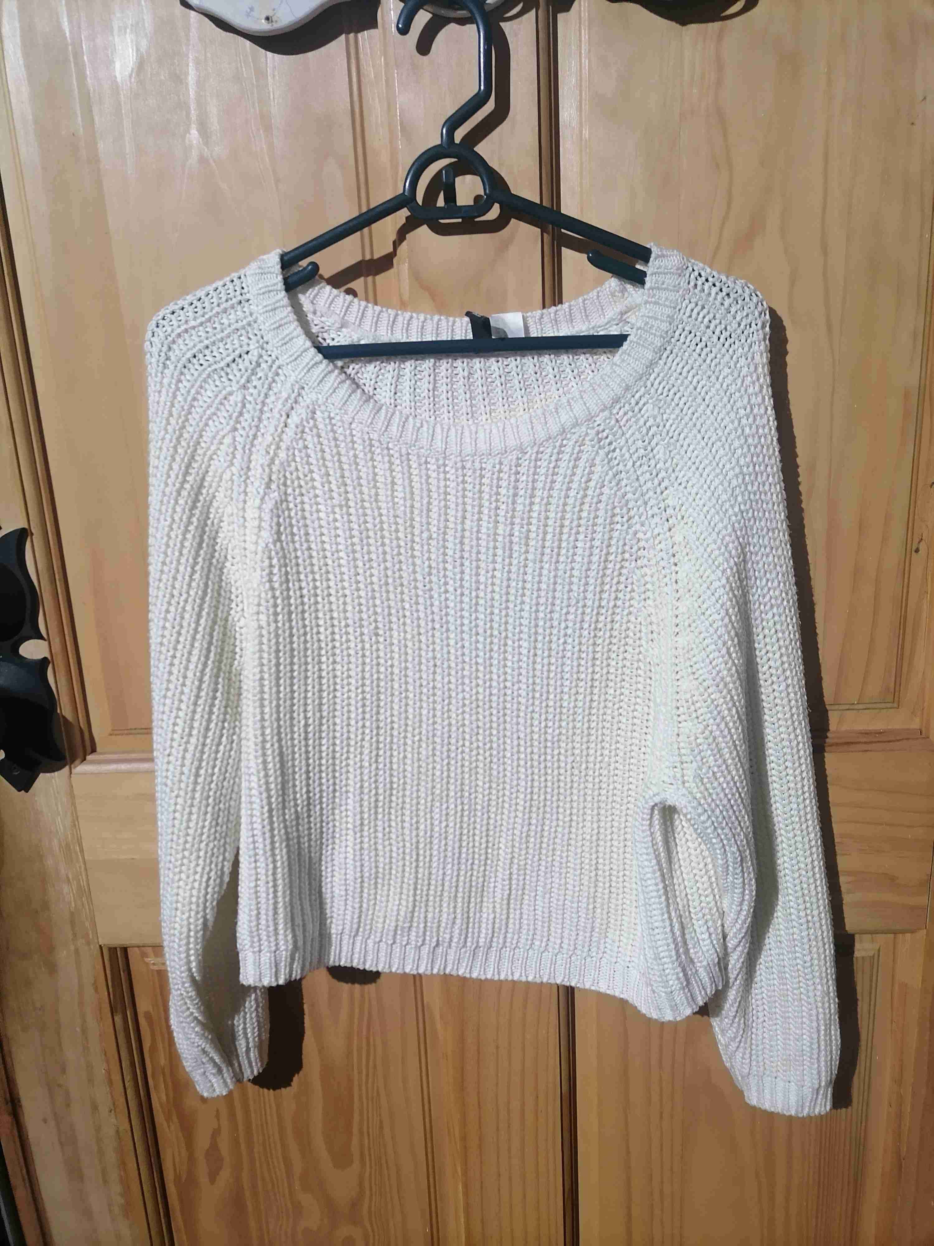 Suéter blanco H&M de punto - miniatura 2