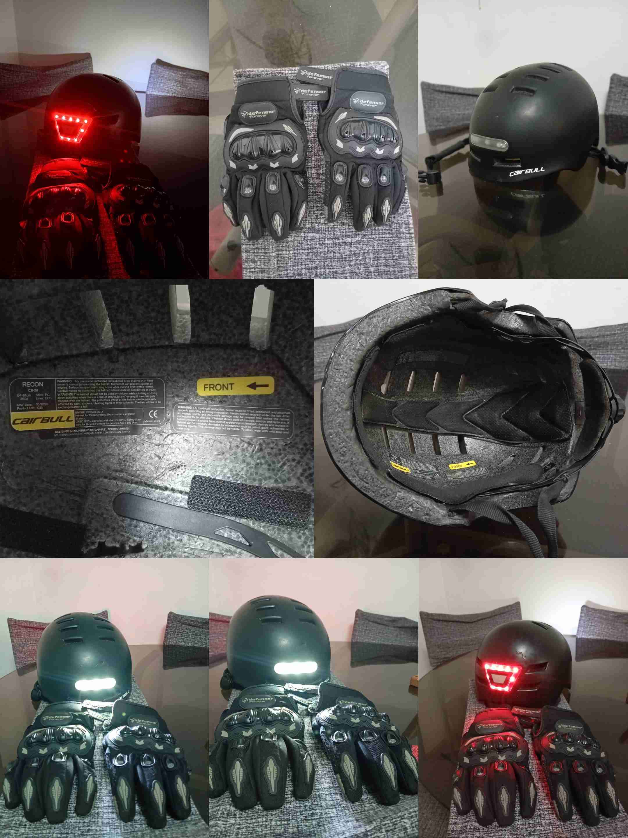 Casco de ciclismo con luces LED