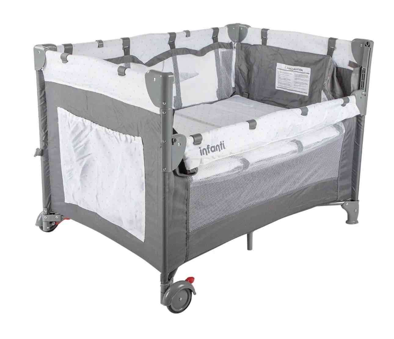 Cuna corral portátil con colchón - miniatura 2