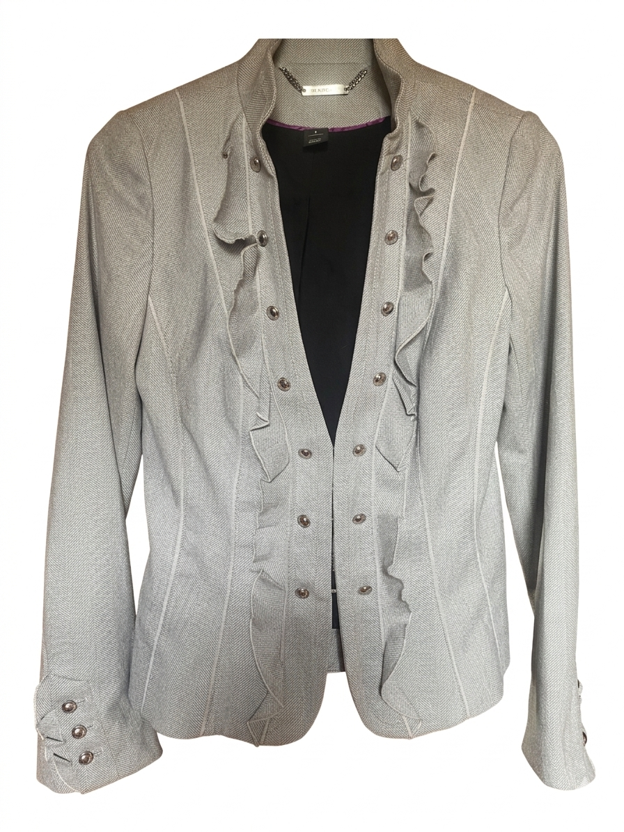 Blazer gris con volantes - miniatura 3