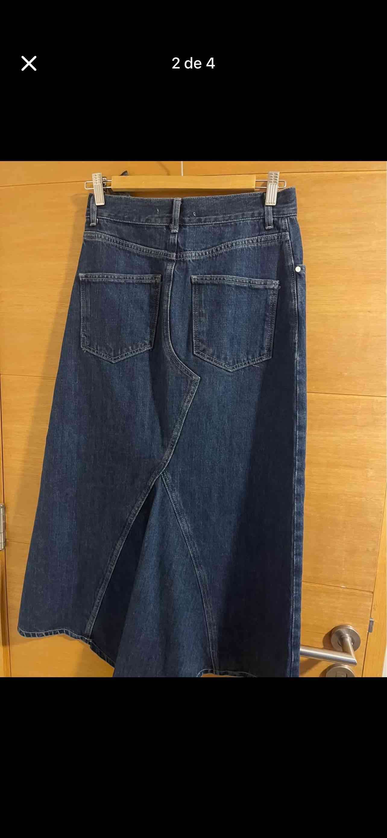 Falda larga denim - miniatura 2