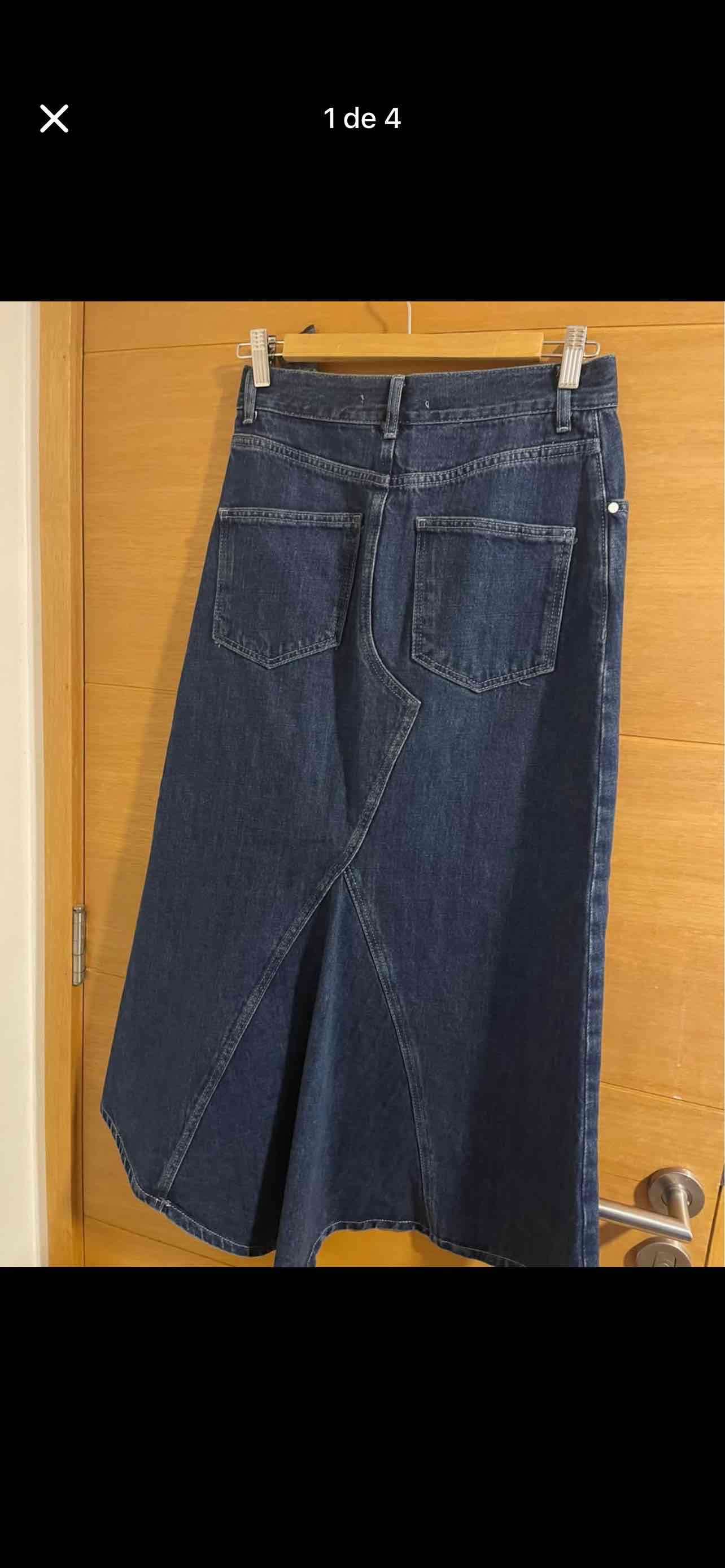 Falda larga denim - miniatura 3