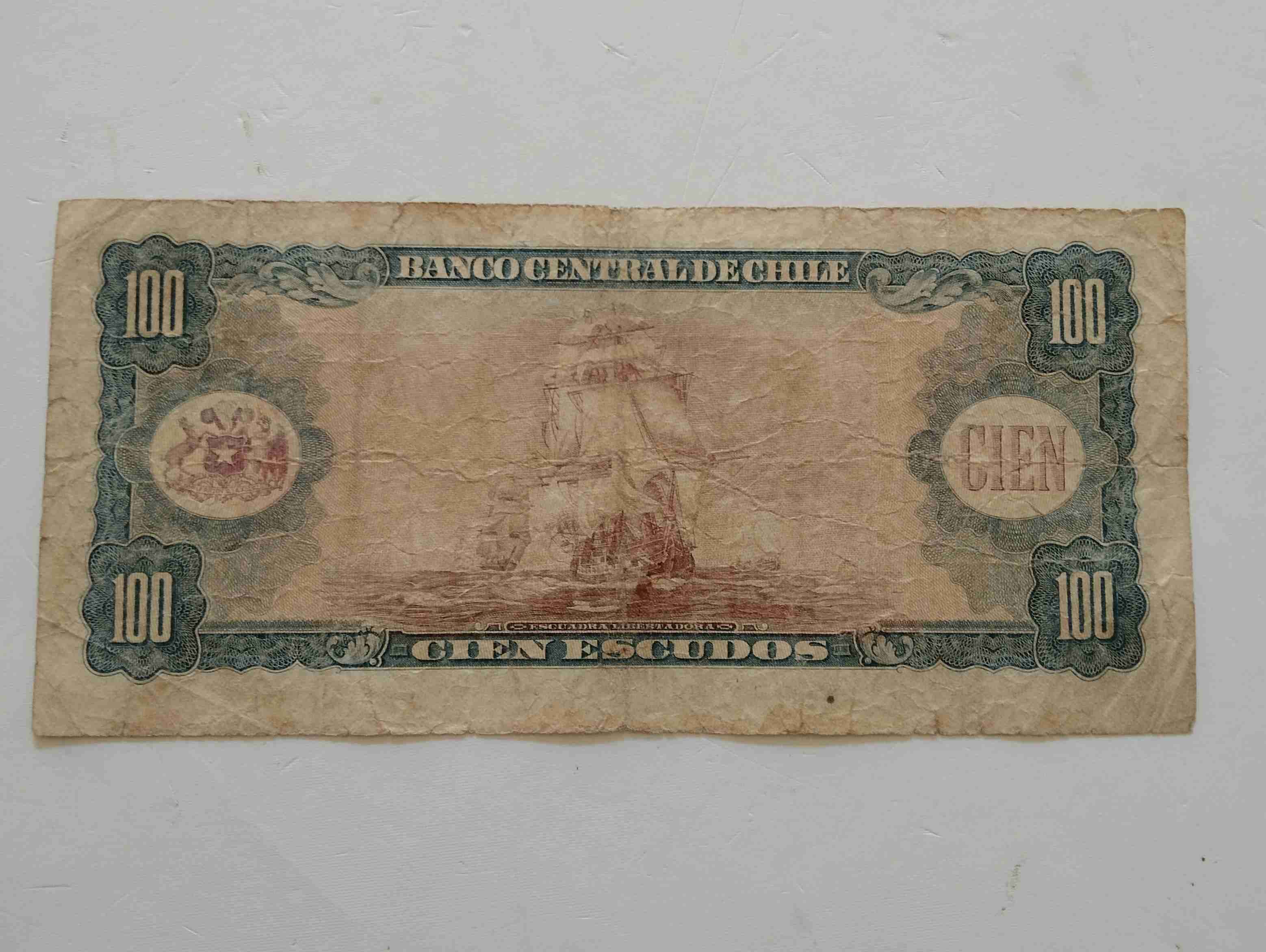 Lote de seis billetes antiguos chilenos - miniatura 3