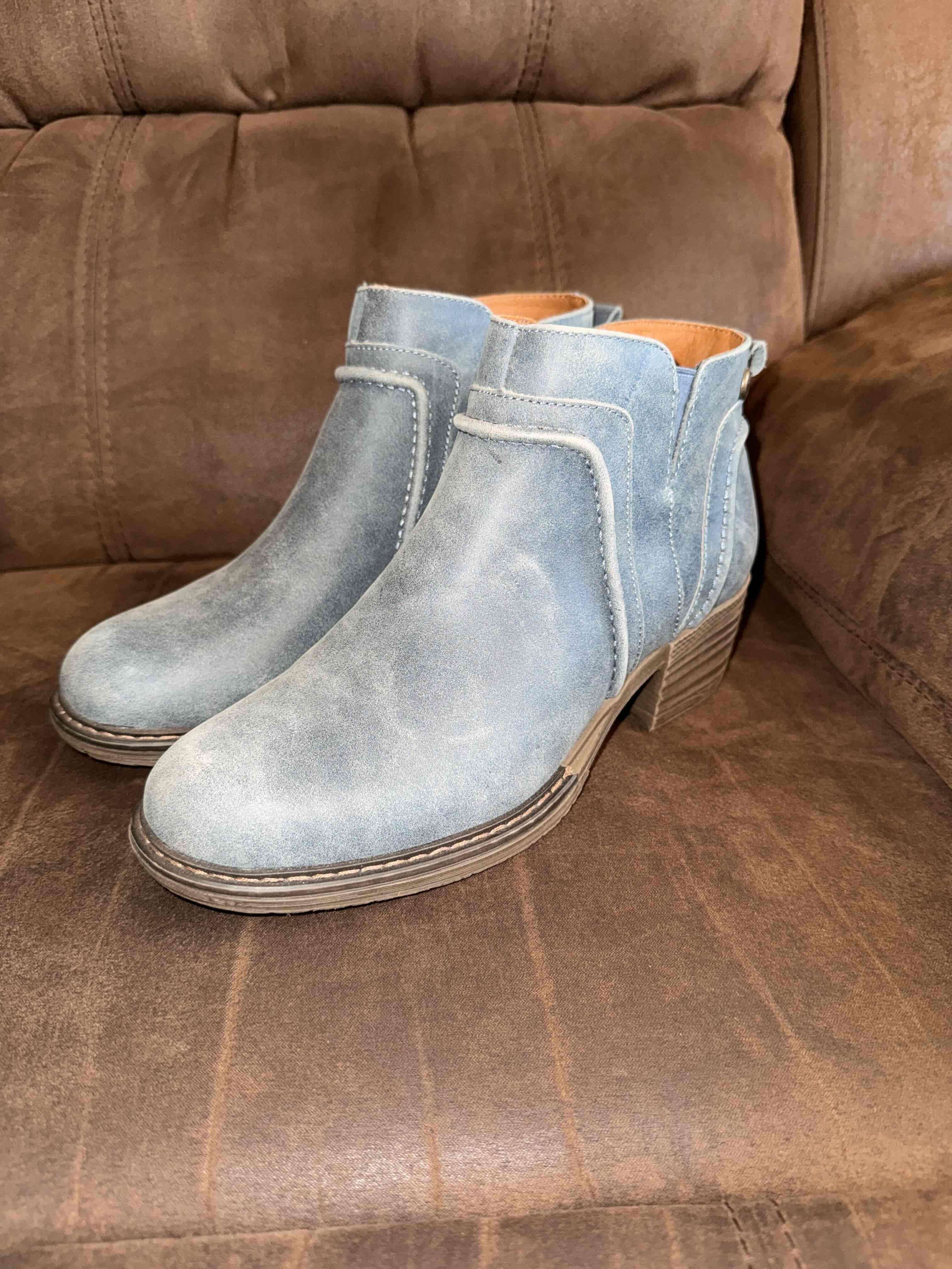 Botines azul petróleo N 38 - miniatura 1