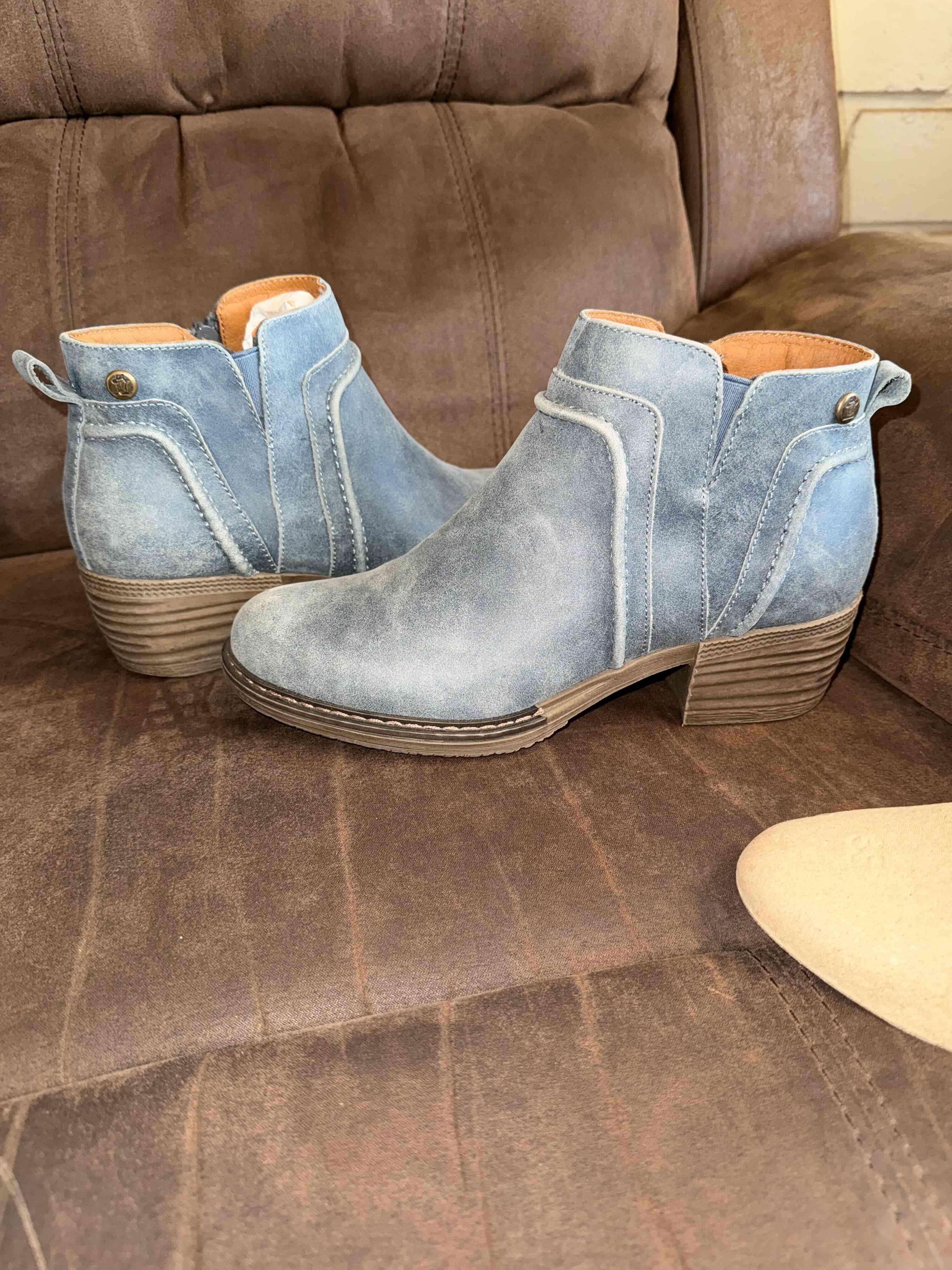 Botines azul petróleo N 38 - miniatura 2