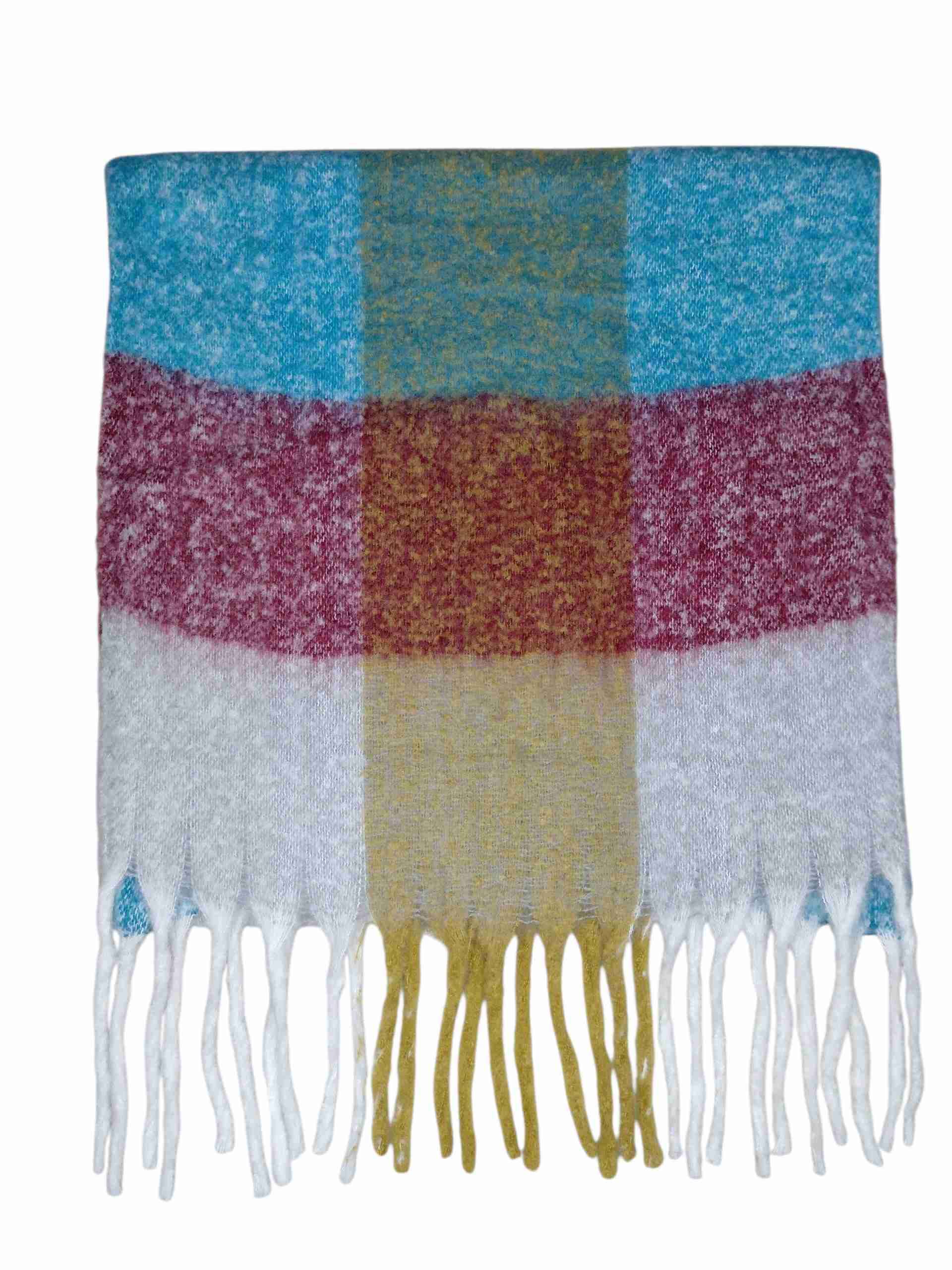 Bufanda a cuadros multicolor - miniatura 2