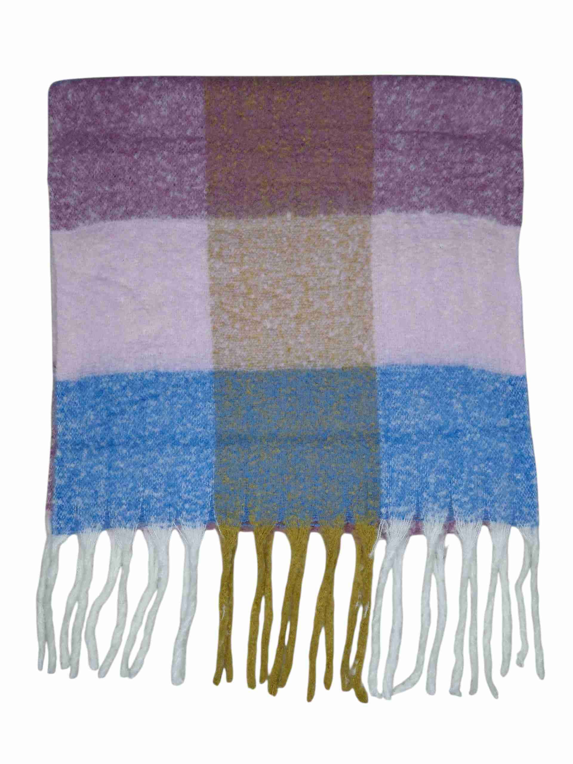 Bufanda a cuadros multicolor - miniatura 2