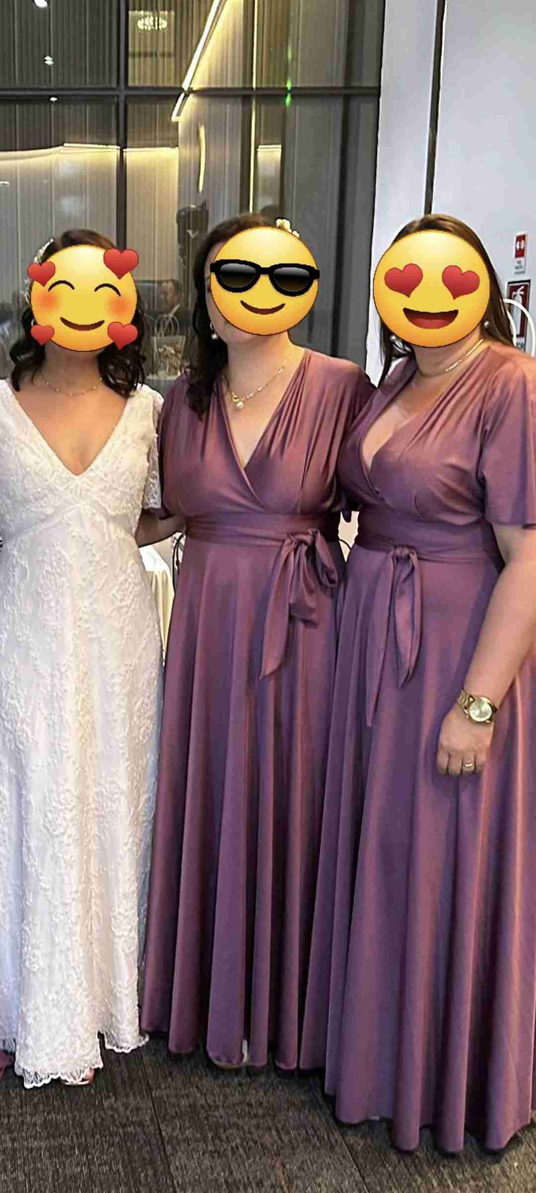 Vestido largo morado elegante - miniatura 1