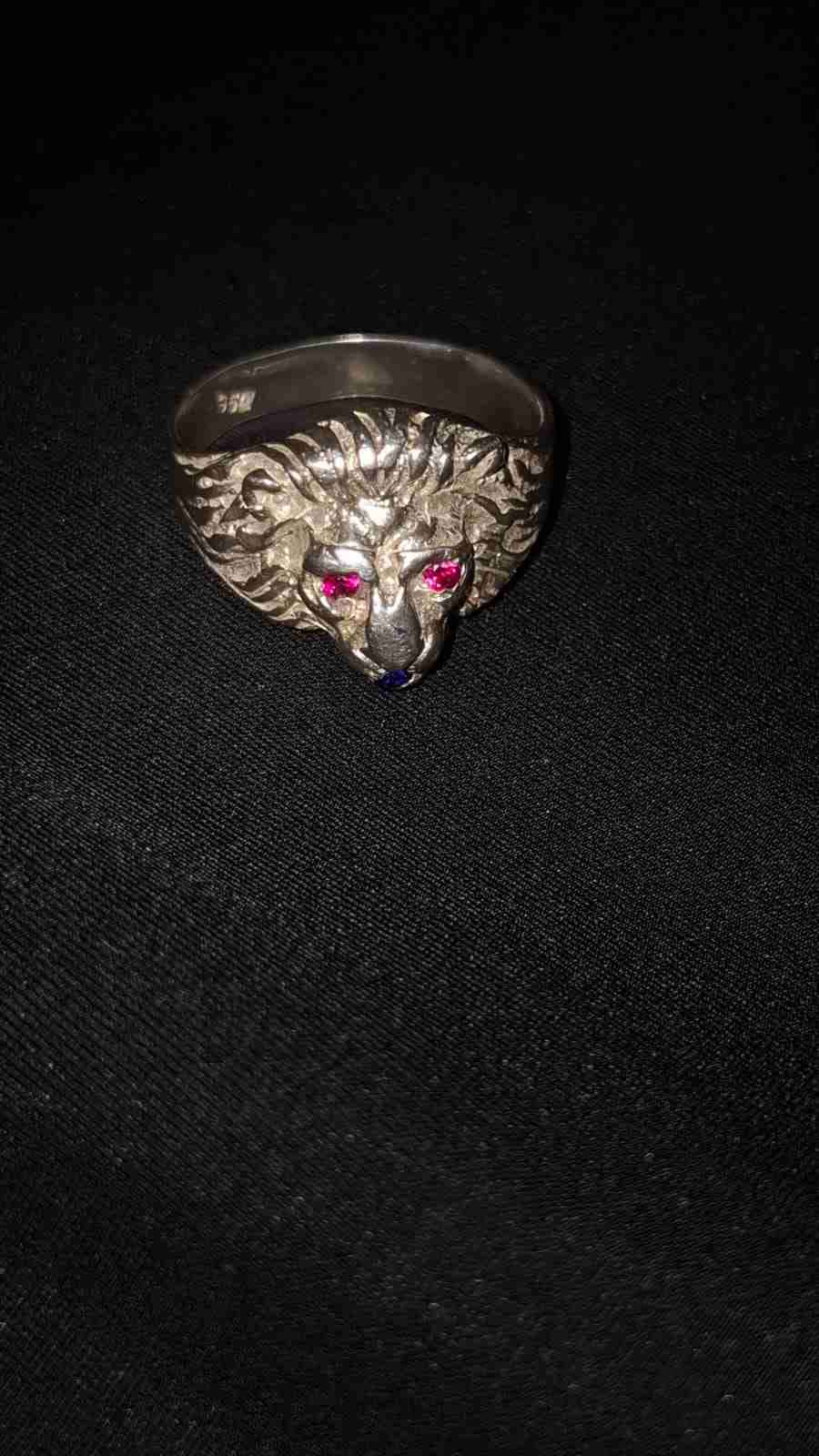 Anillo de león con piedras - miniatura 3