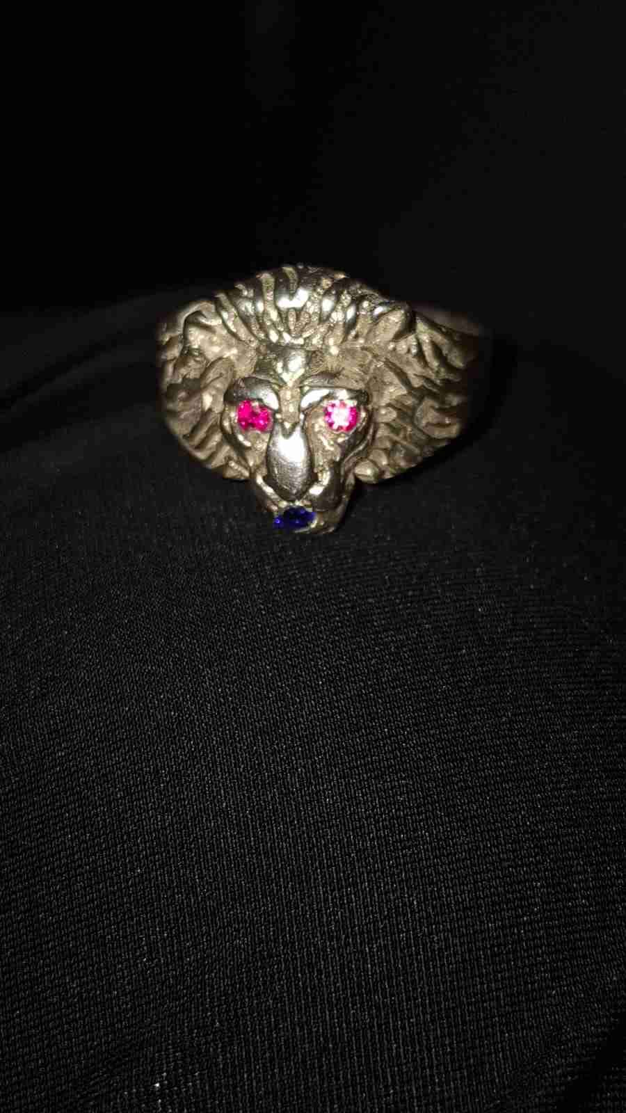 Anillo de león con piedras - miniatura 6