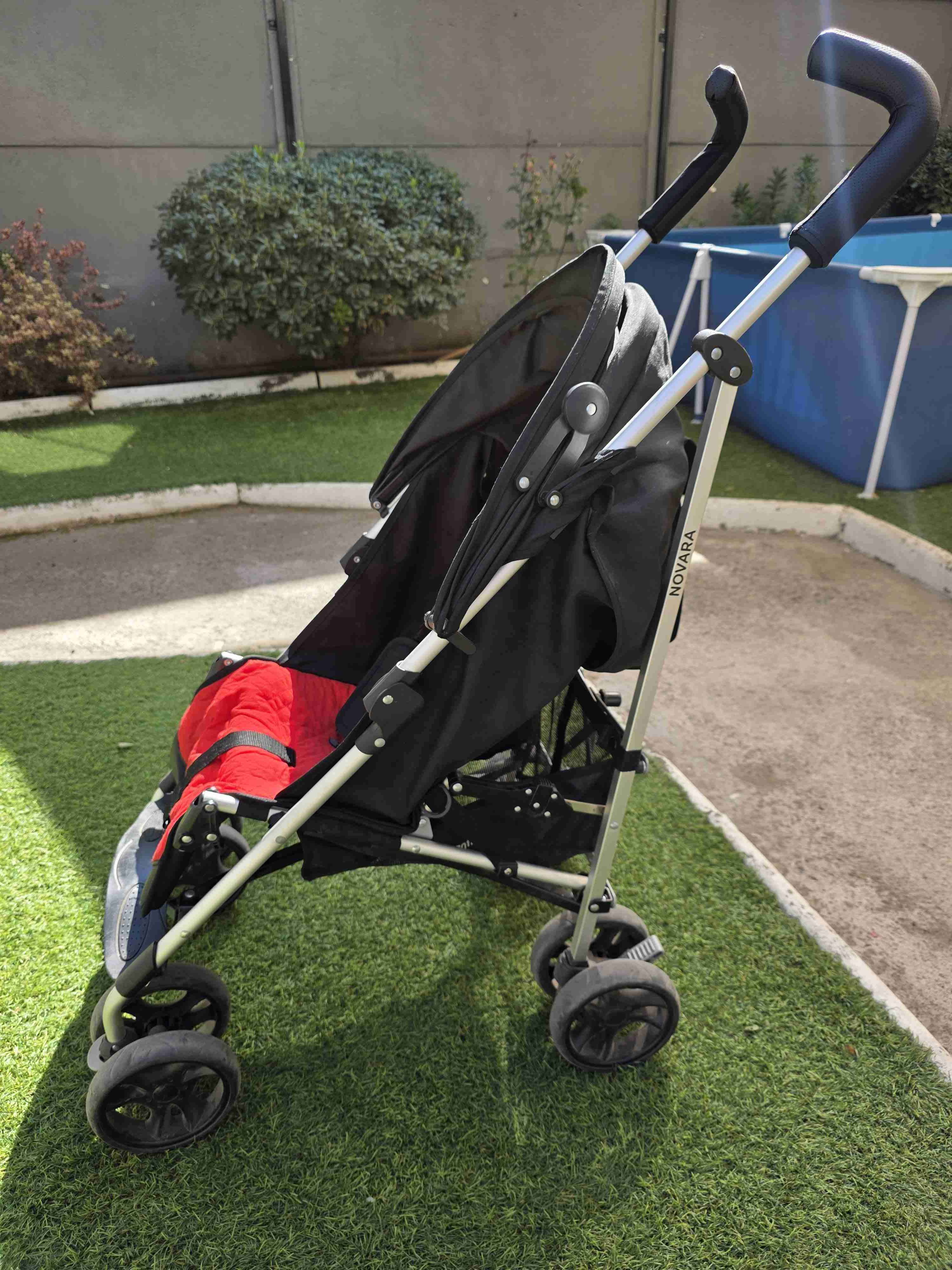 Coche de paseo ligero negro - miniatura 2