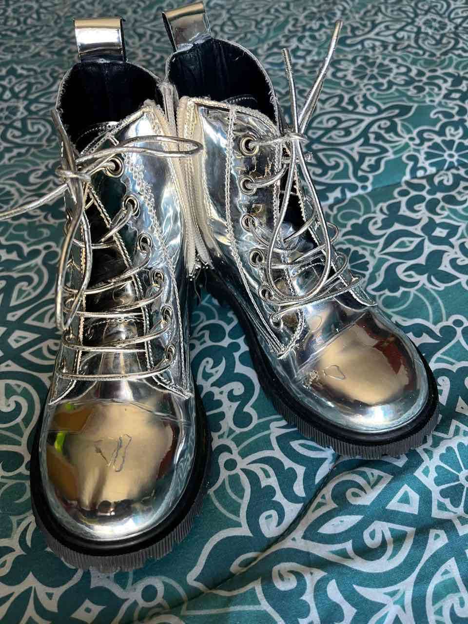 Botines plateados brillantes - miniatura 4