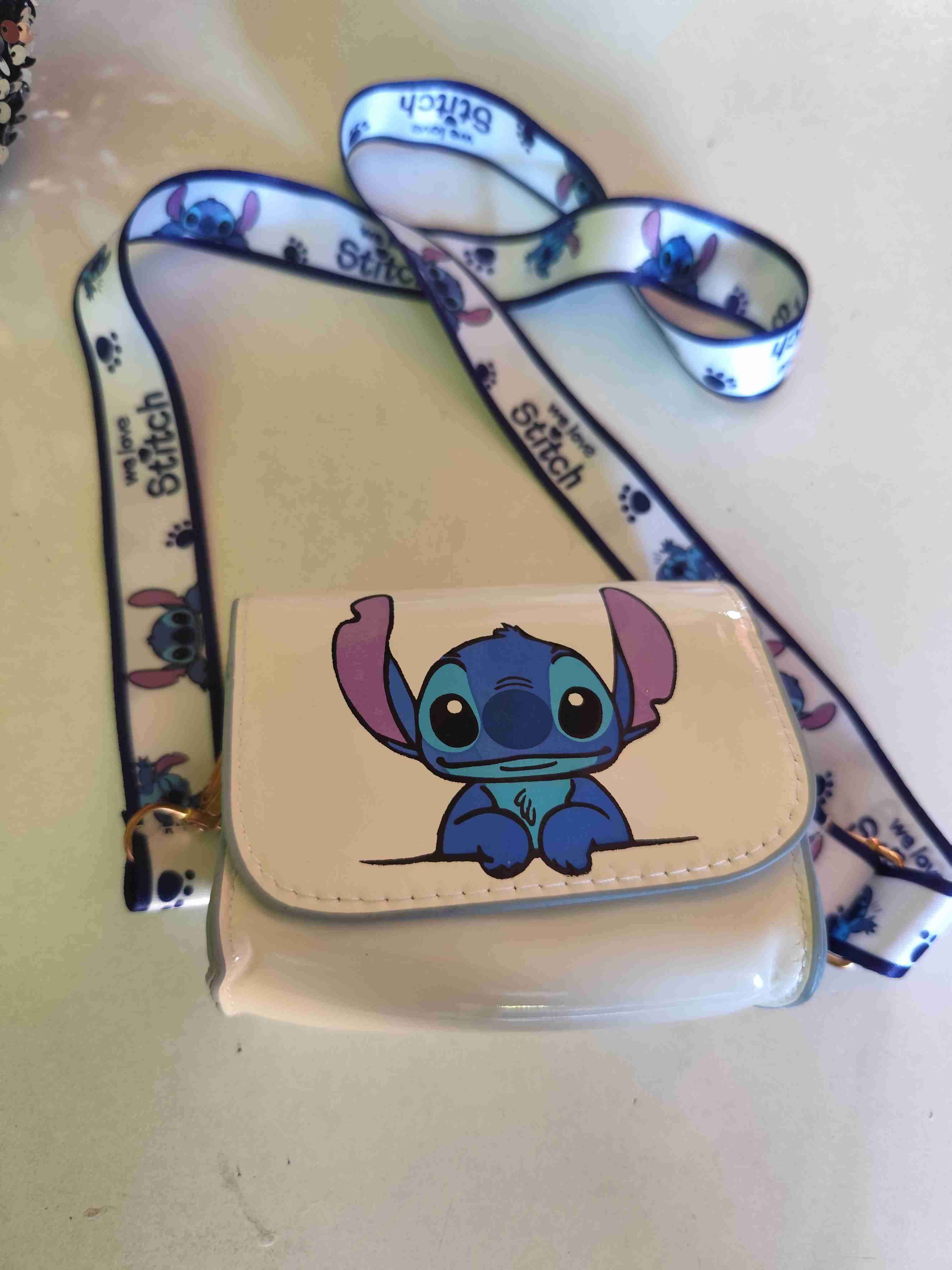Mini cartera Stitch blanco - miniatura 1