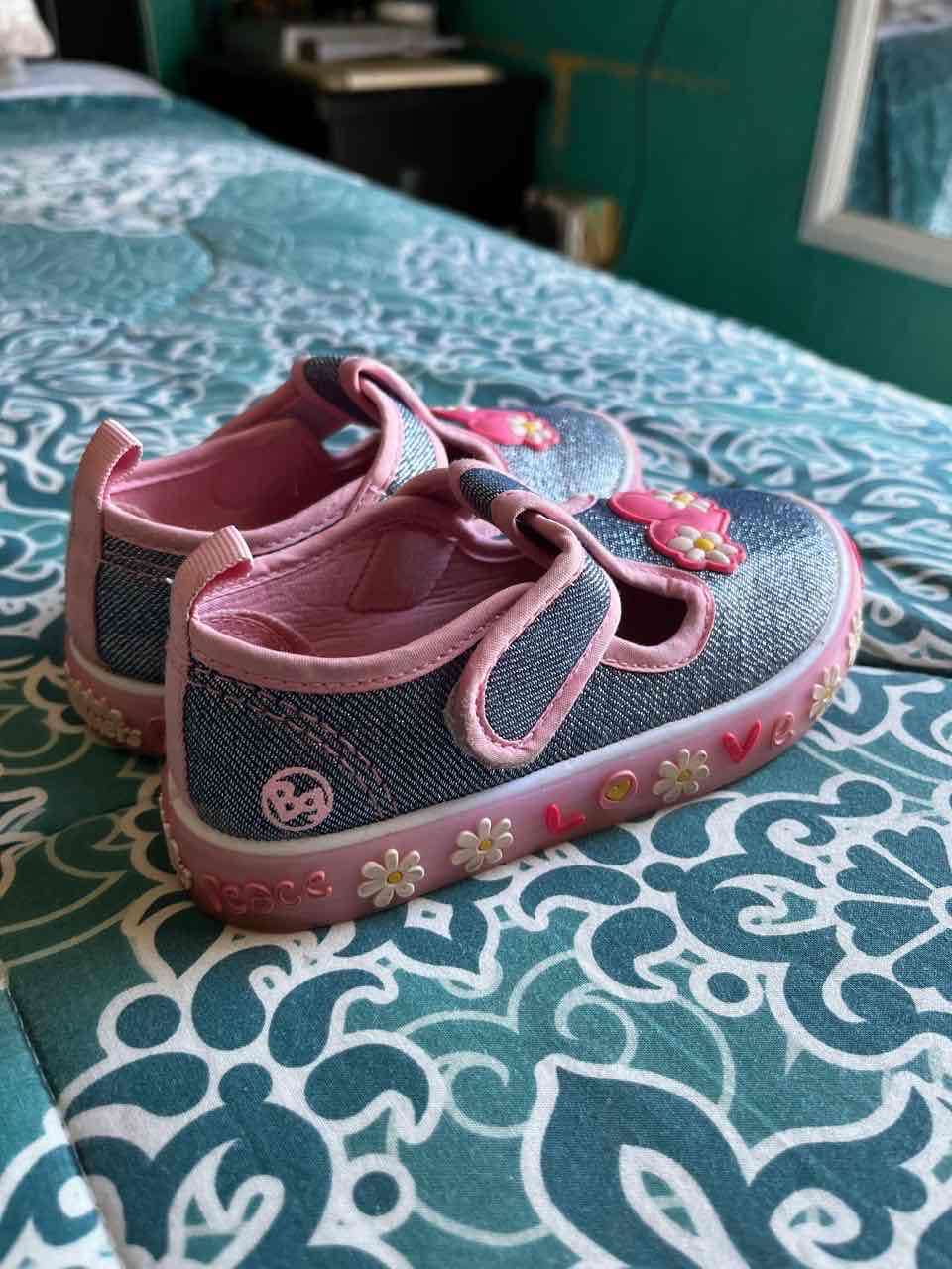 Zapatillas infantiles jean y rosa - miniatura 4