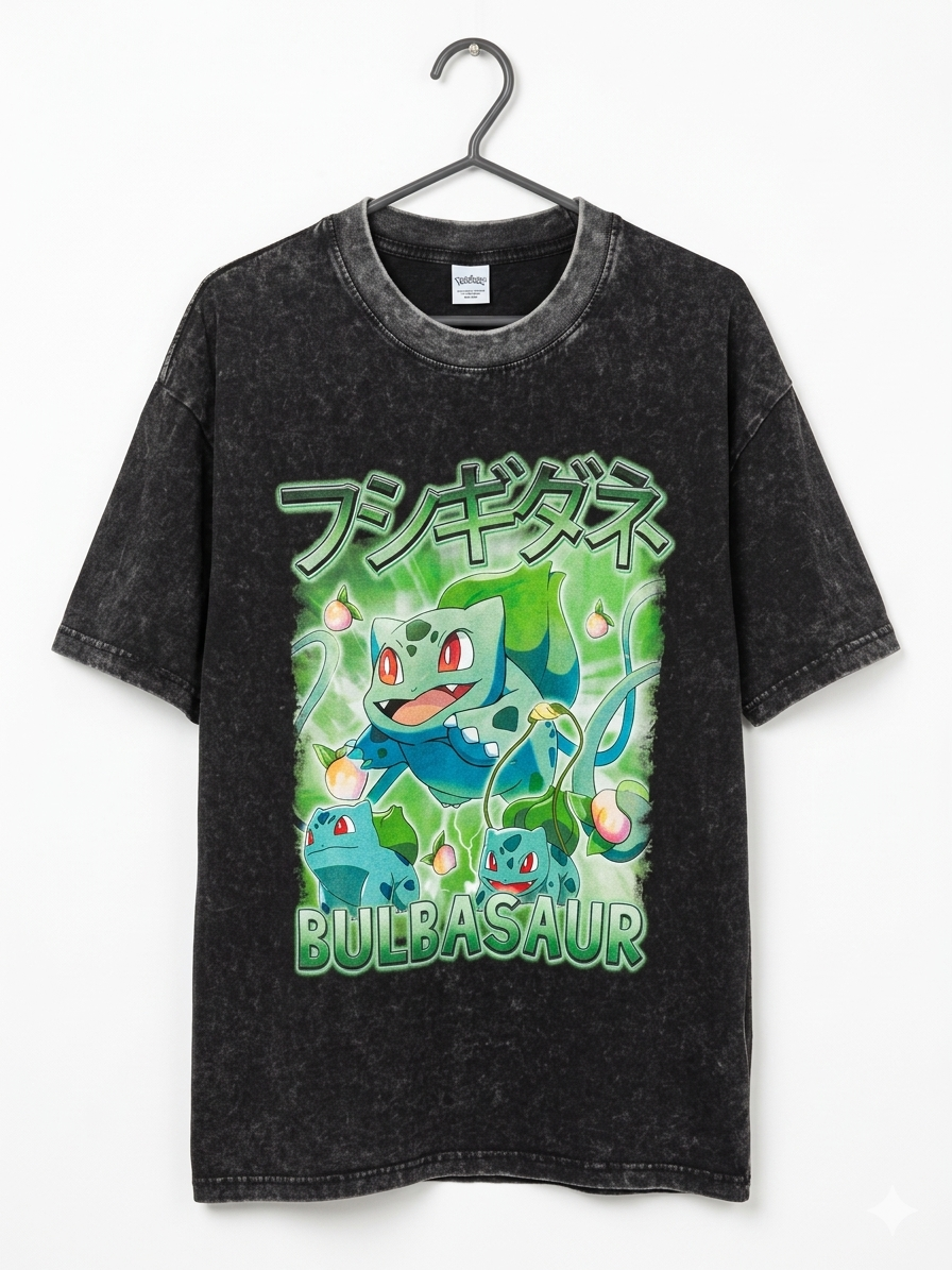 Polera Bulbasaur Pokémon Talla M - Importada - miniatura 1