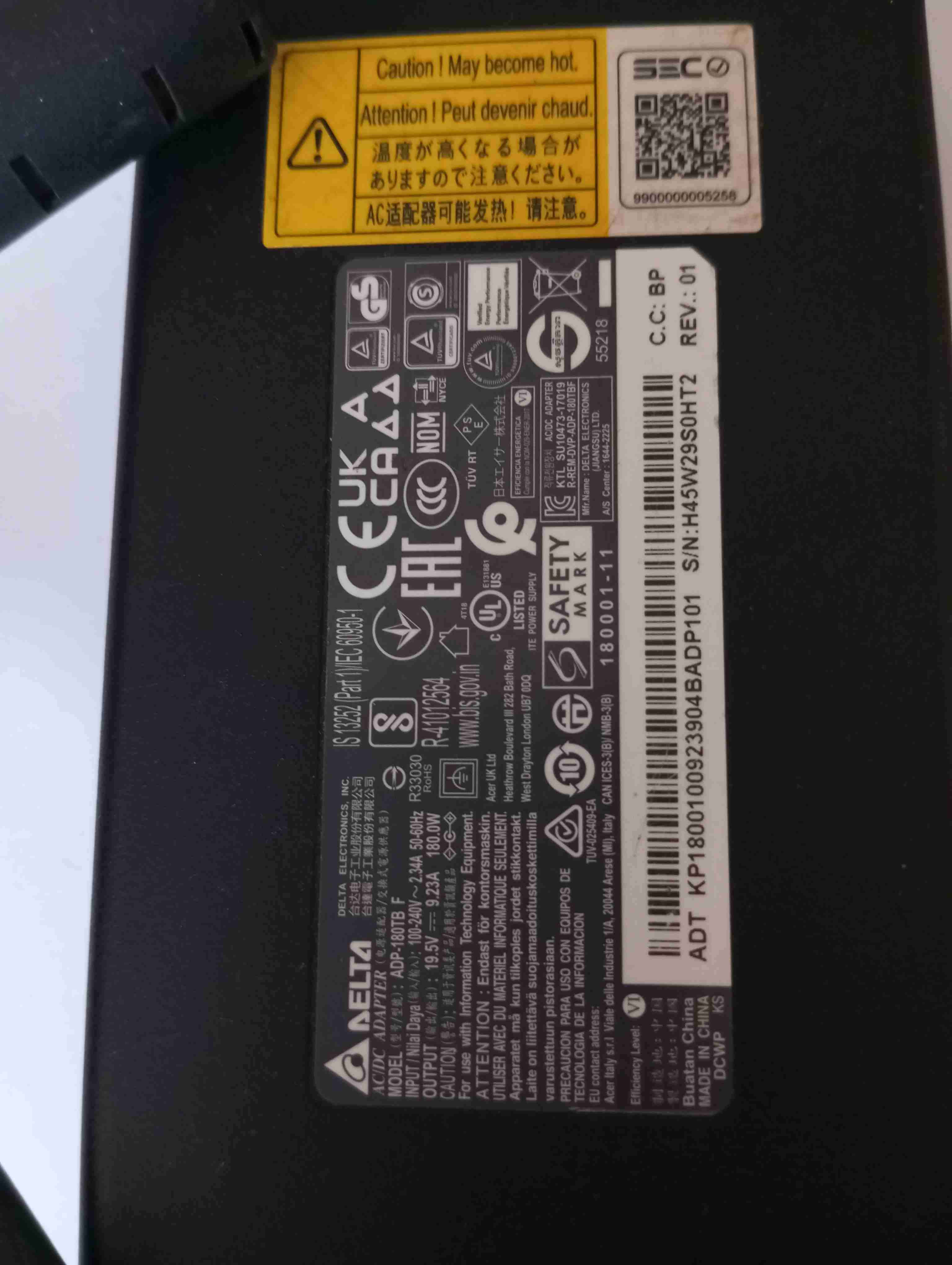 Cargador Original Delta 180W (19.5V 9.23A) - Ideal - miniatura 1