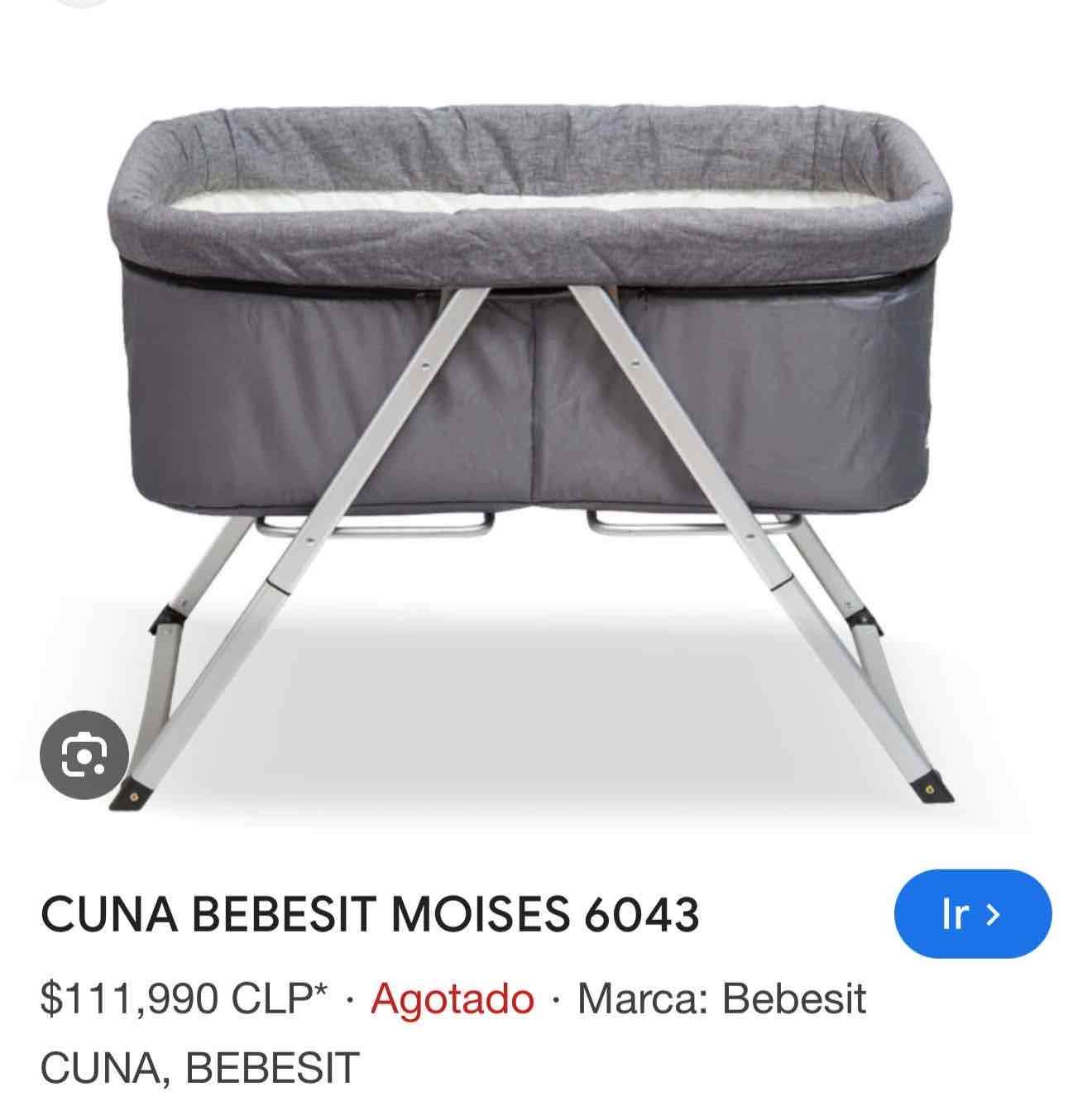 Cuna moisés gris plegable BEBESIT - miniatura 4