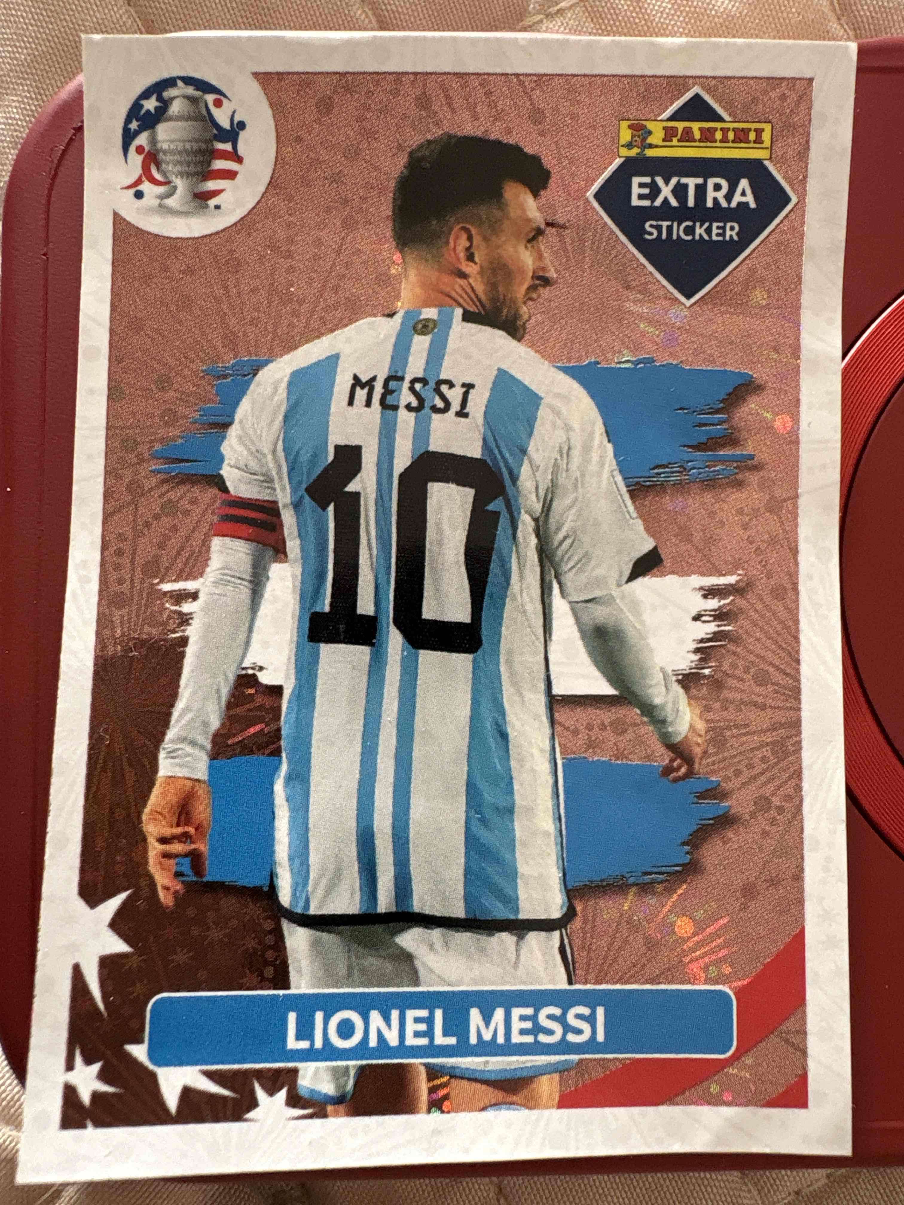 Lámina Panini Messi Extra Sticker  América 2024
