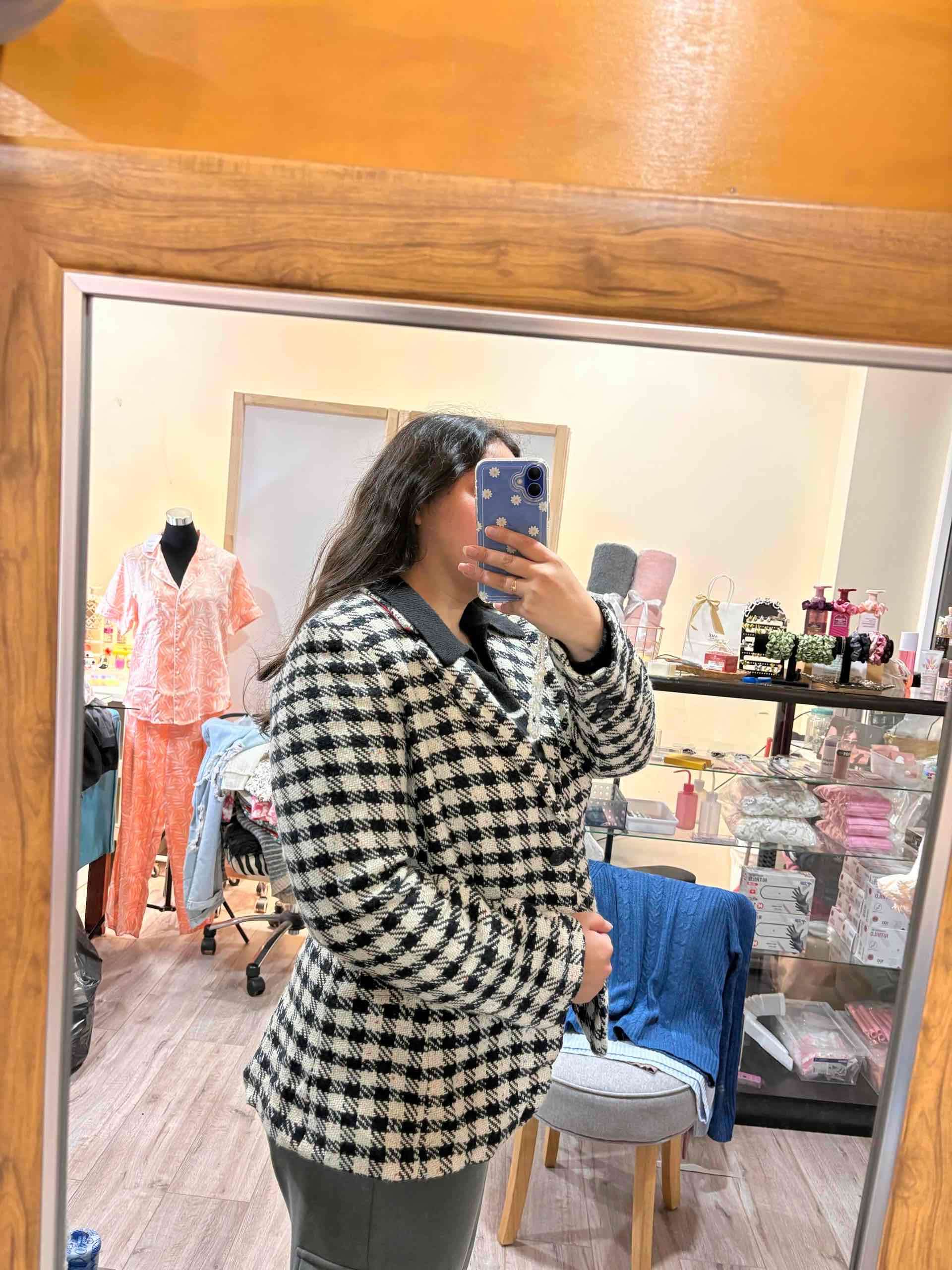 Blazer cuadros blanco y negro - miniatura 3