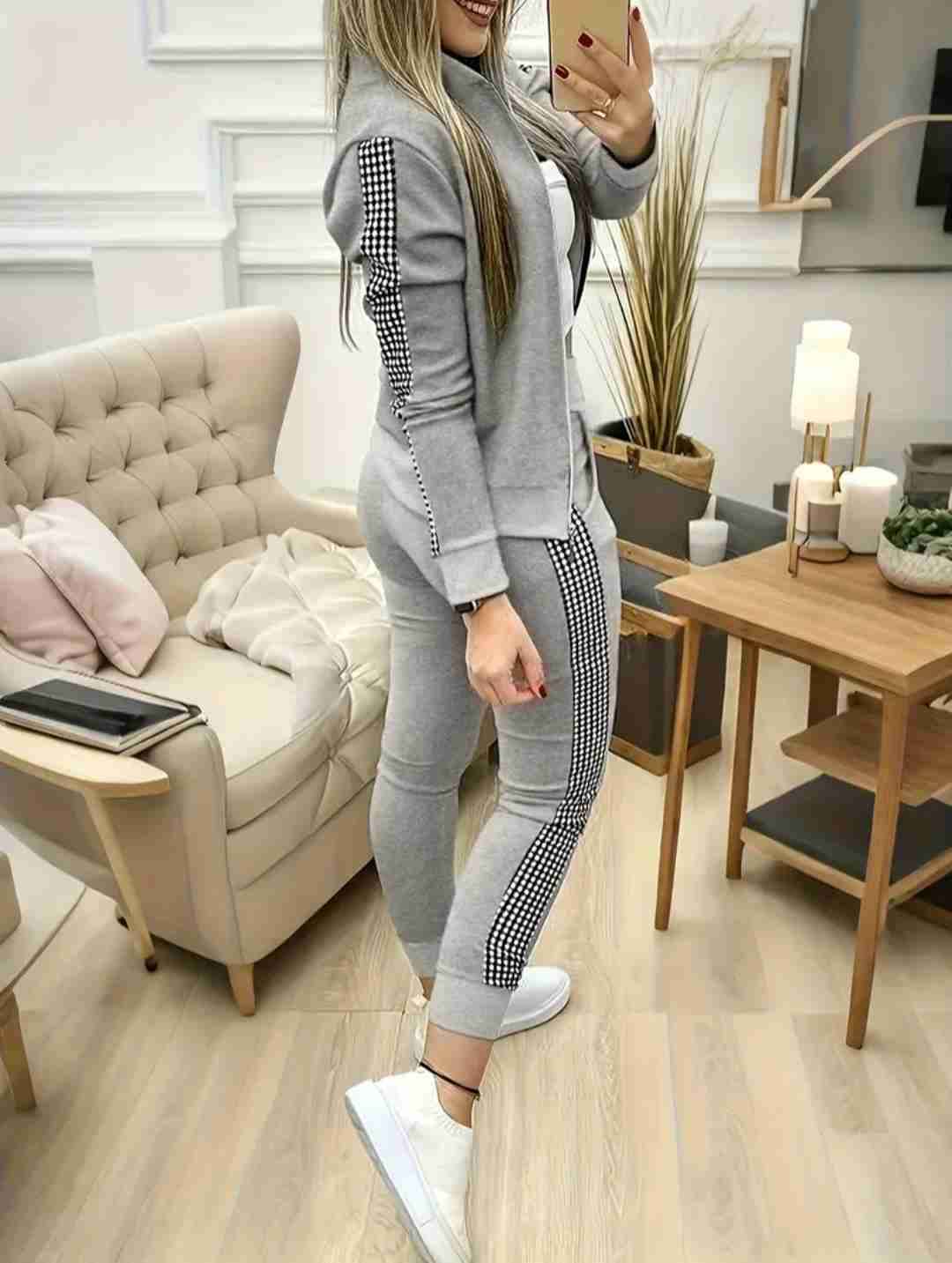 Conjunto deportivo gris mujer - miniatura 2