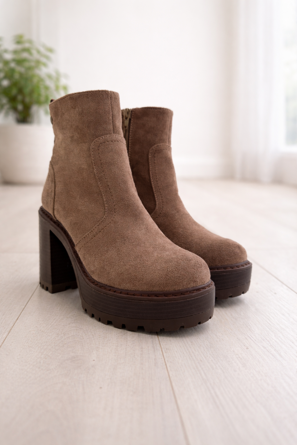 Botines de plataforma marrones nuevos - miniatura 2