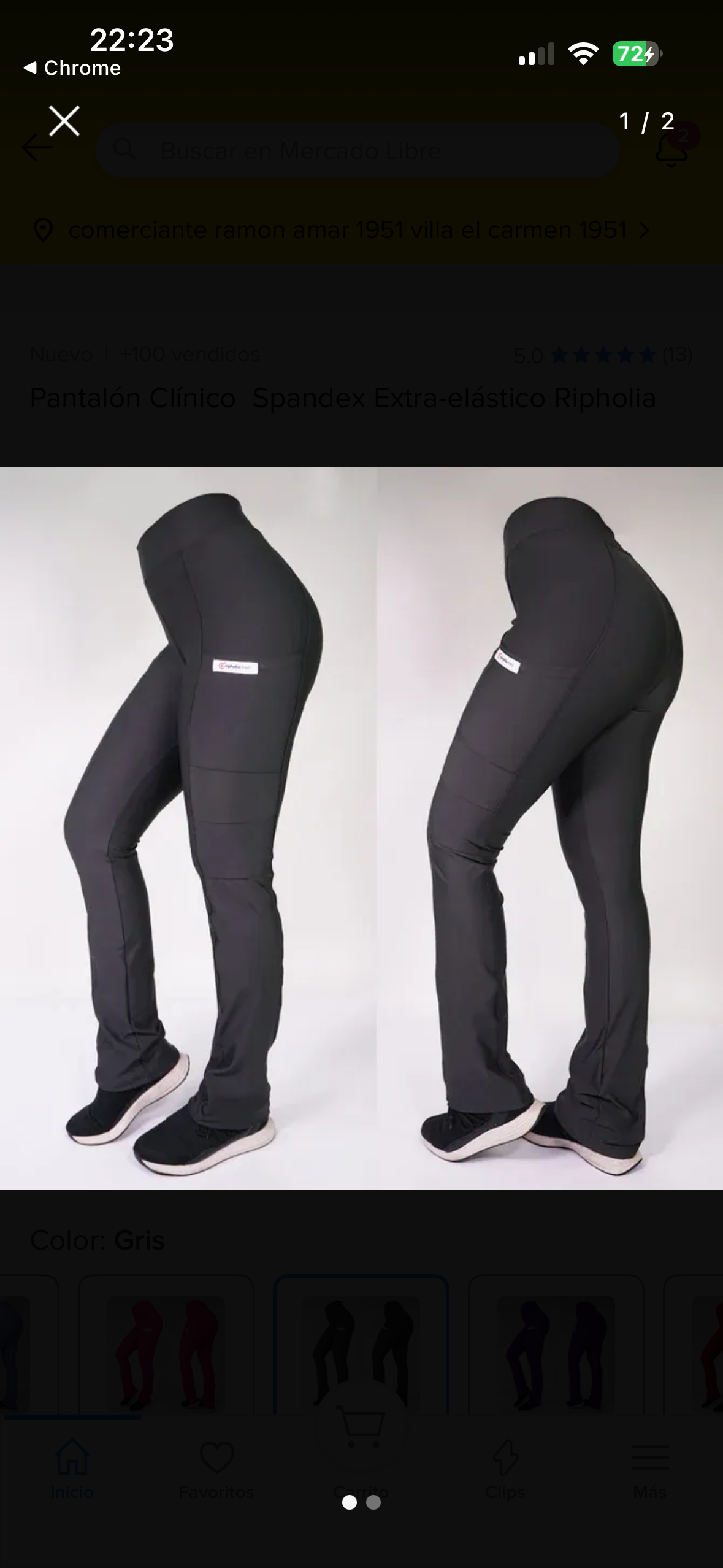 Pantalón clínico spandex gris