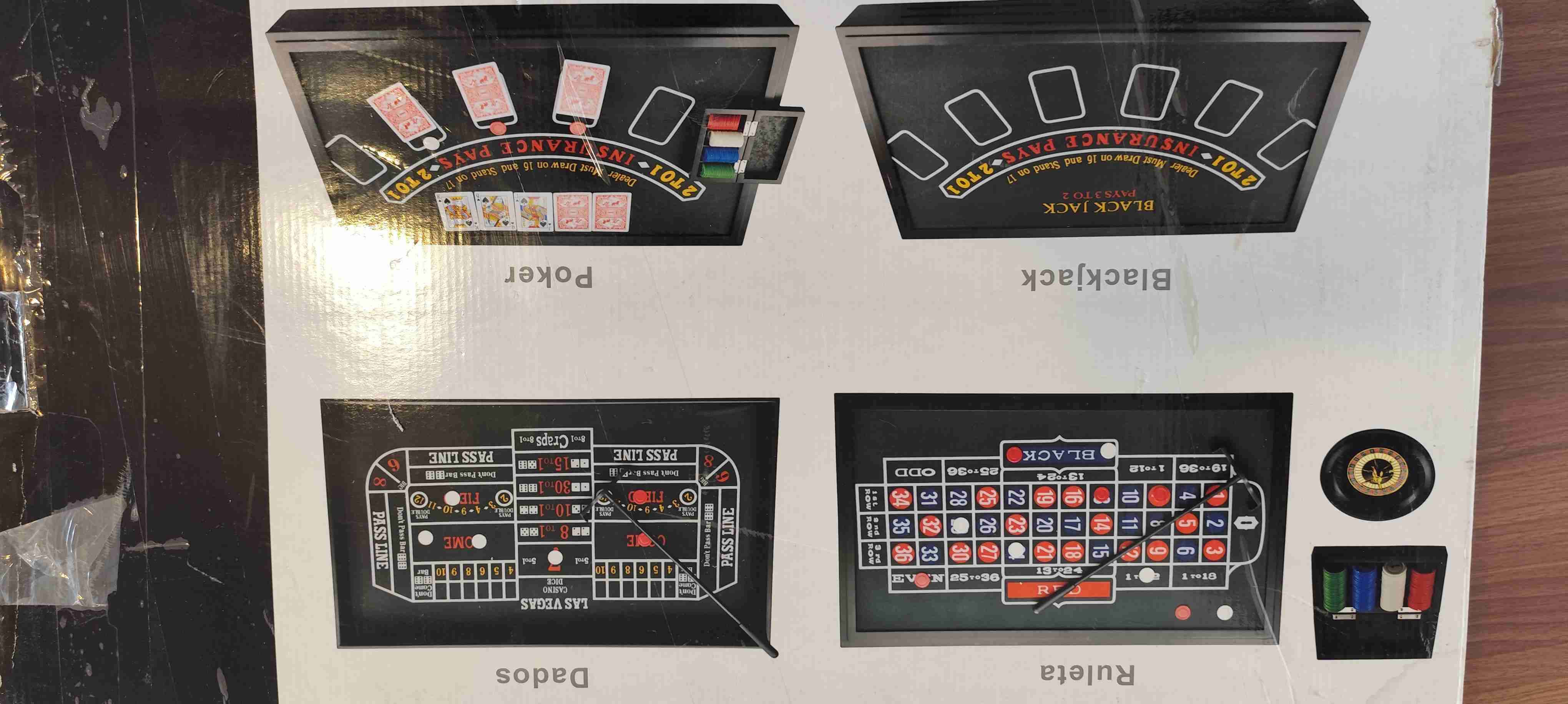 Set de casino 4 en 1 Kenmark - miniatura 5
