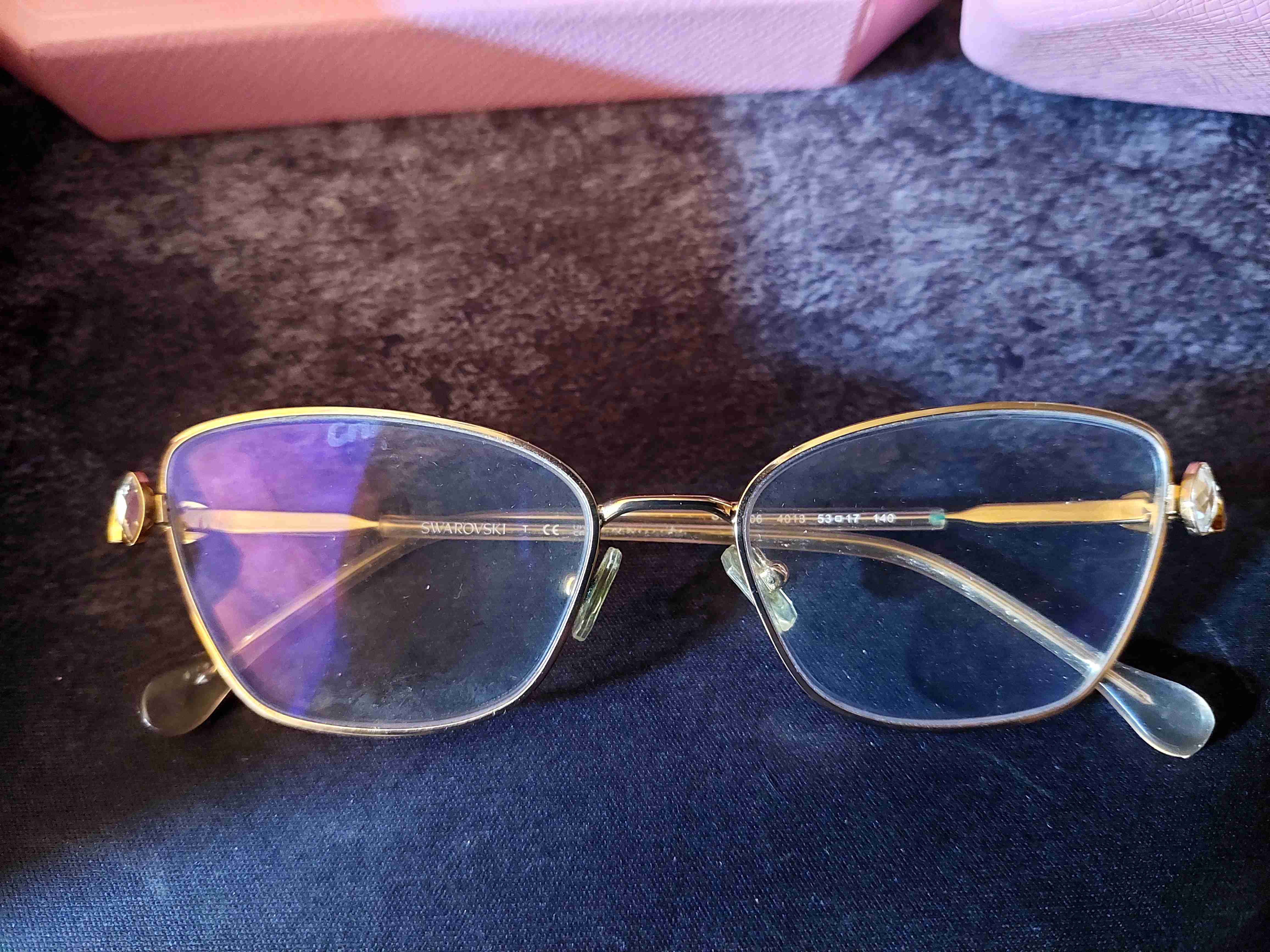 Gafas con marco dorado Swarovski - miniatura 2