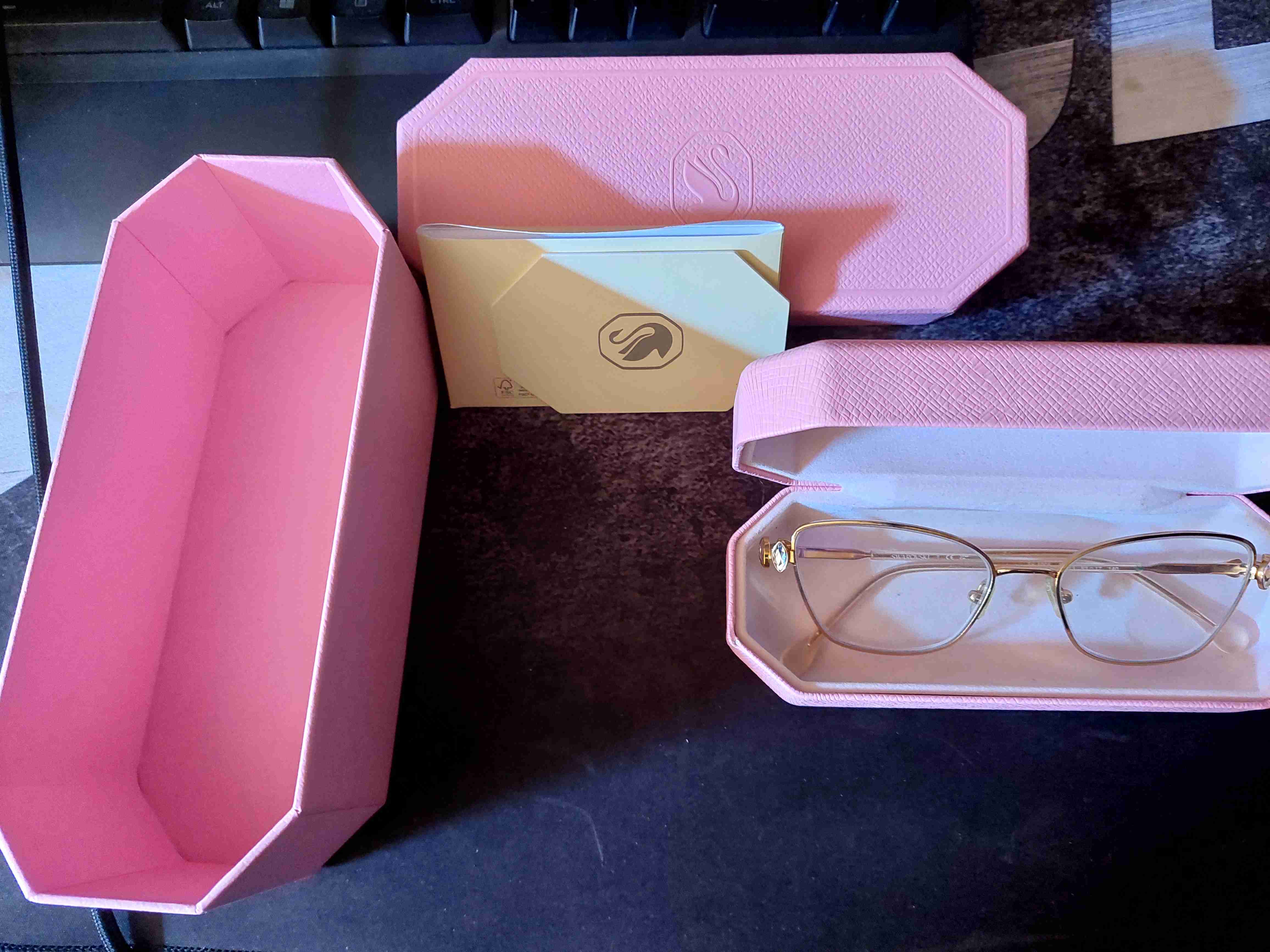 Gafas con marco dorado Swarovski - miniatura 3