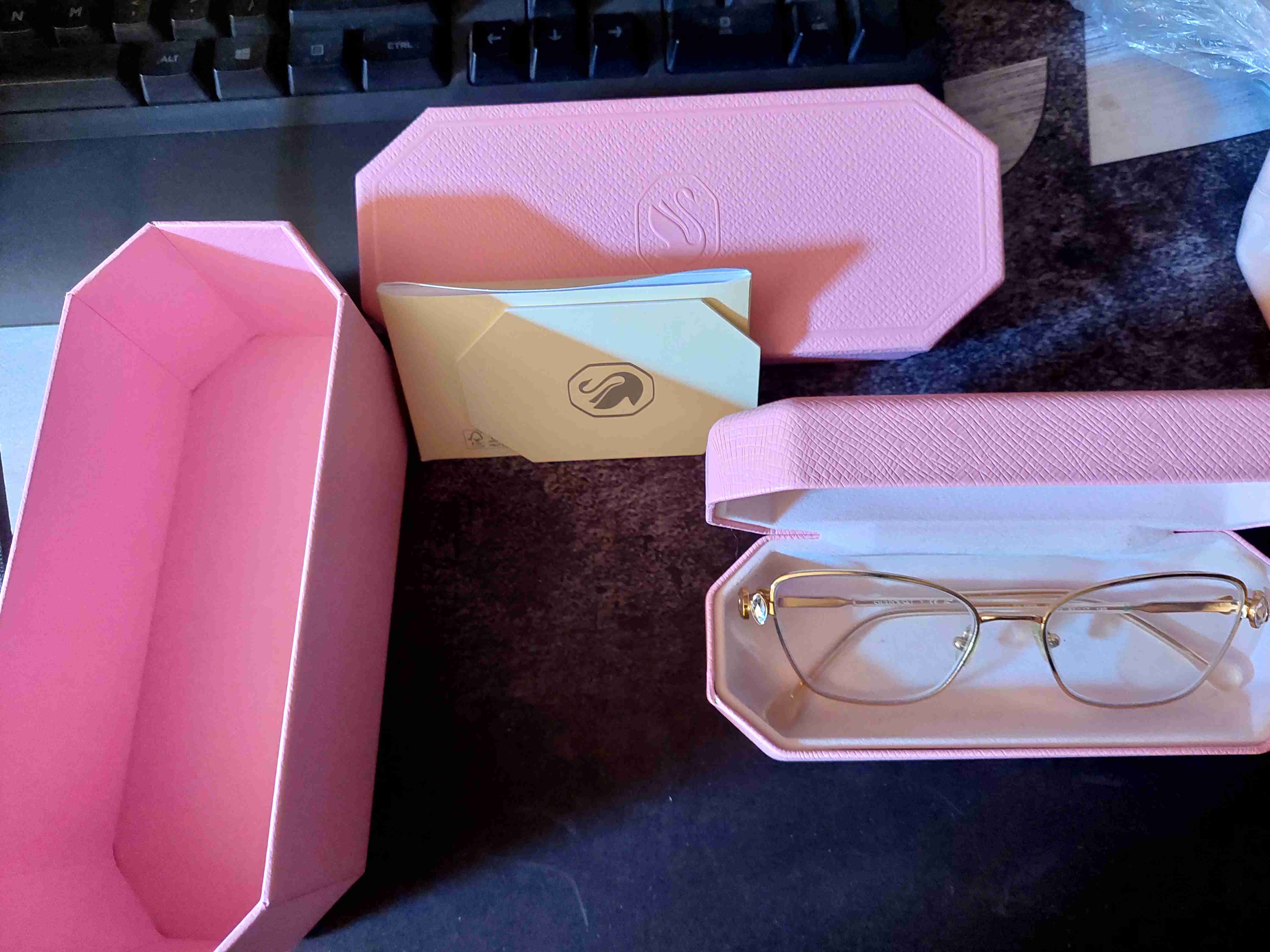 Gafas con marco dorado Swarovski - miniatura 4