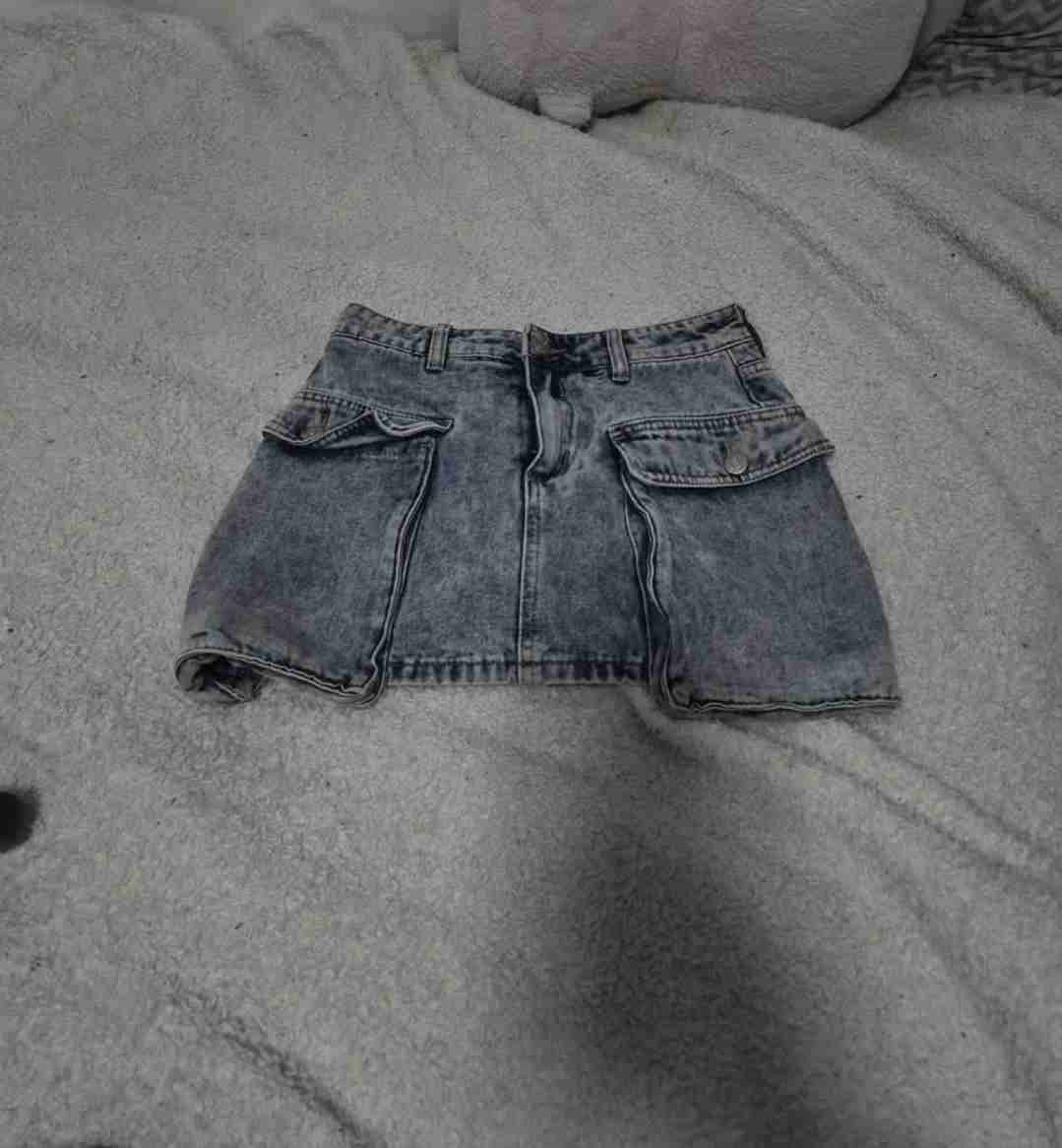 Mini falda Denim index mezclilla azul talla 36 - miniatura 3