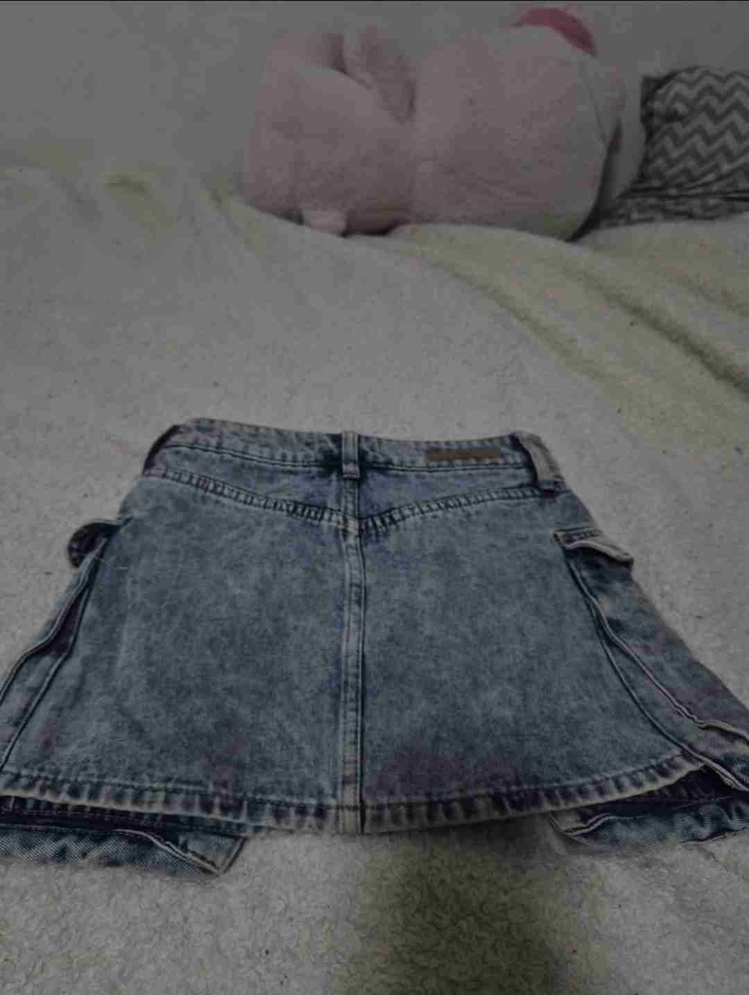 Mini falda Denim index mezclilla azul talla 36 - miniatura 4