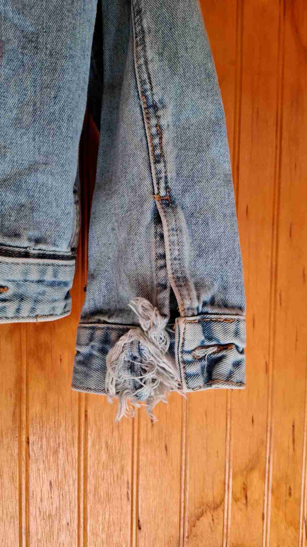 Chaqueta de mezclilla azul unisex - miniatura 3