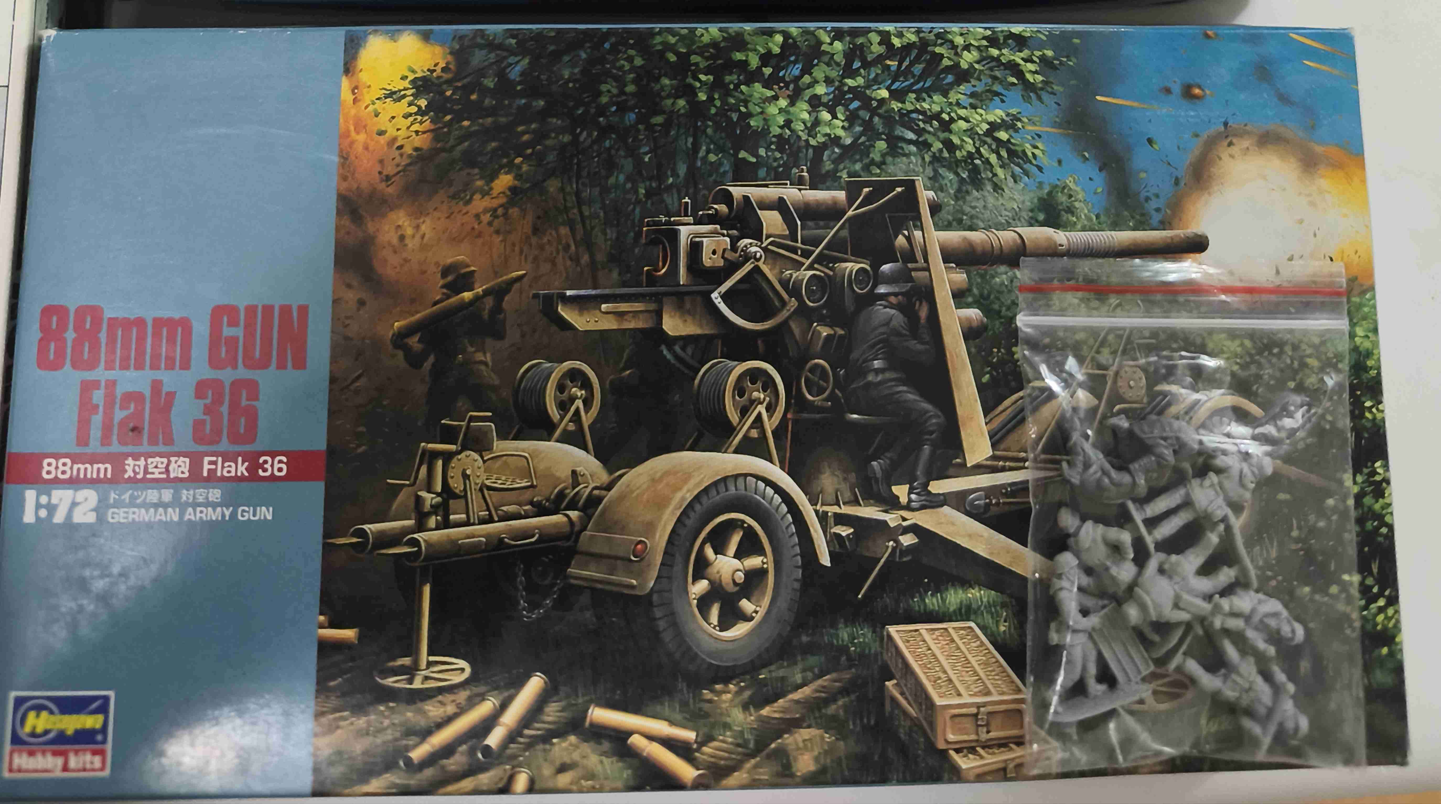 Kit maqueta cañón Flak 36 1:72