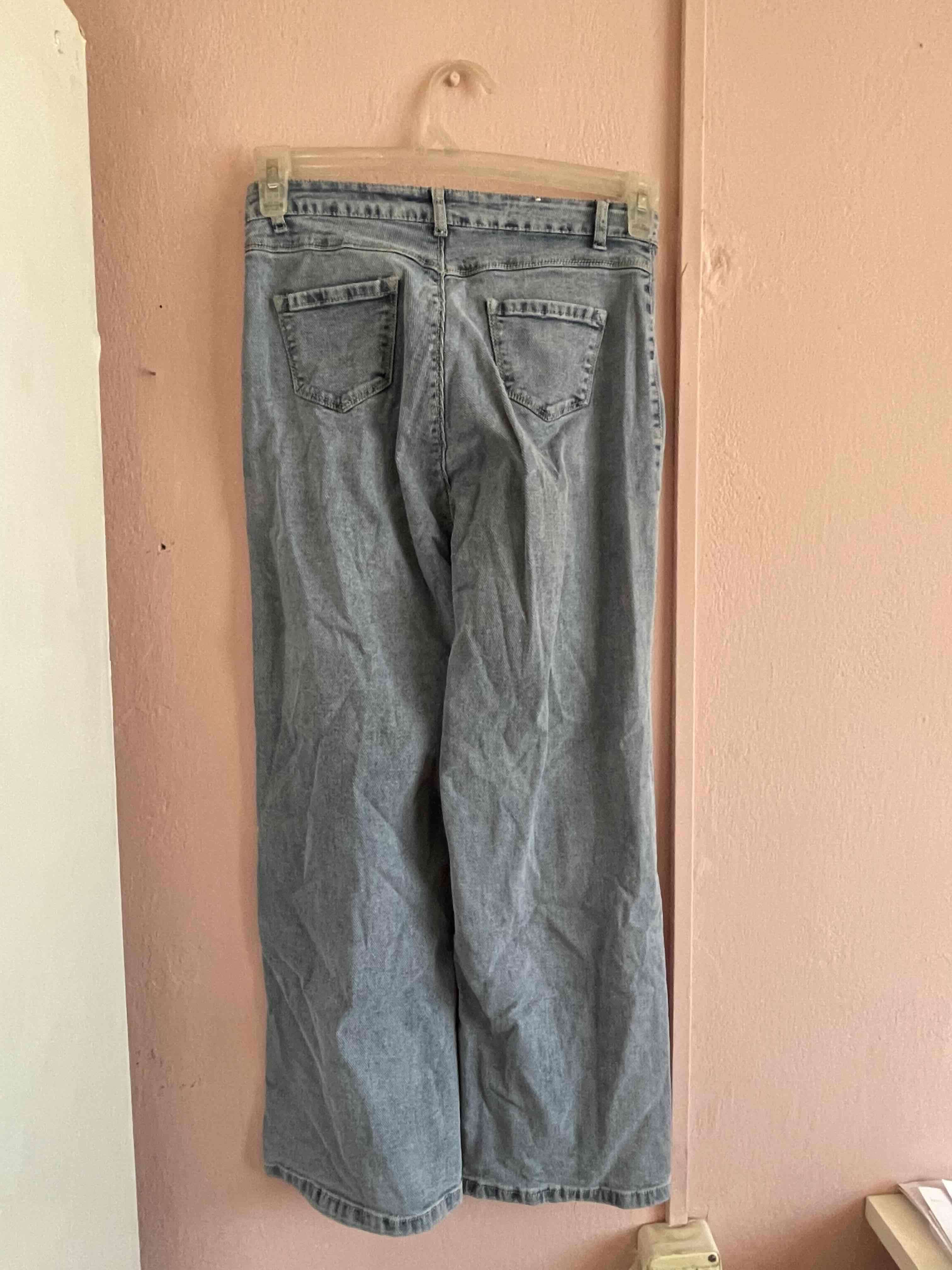 Jeans de mezclilla tiro alto azul claro - miniatura 2