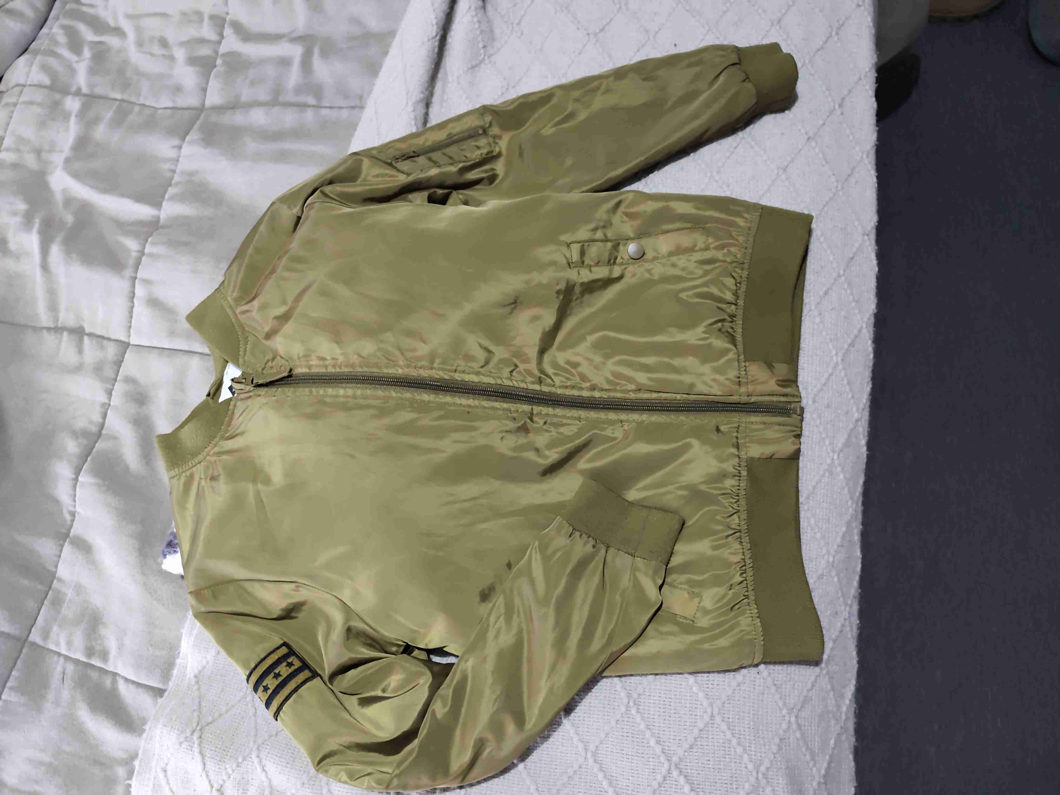 Chaqueta bomber verde militar - miniatura 1