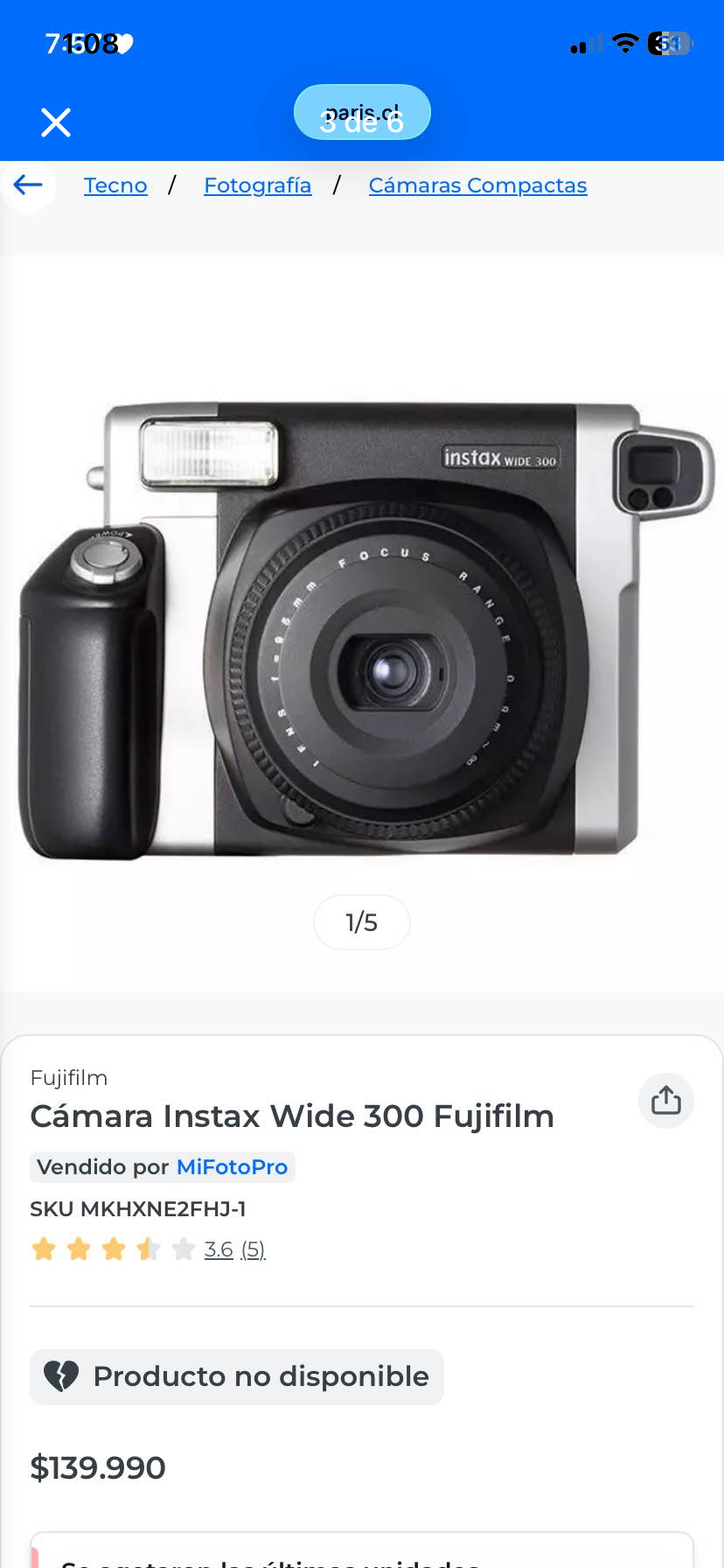 Cámara Instax Wide 300 Fujifilm - miniatura 6