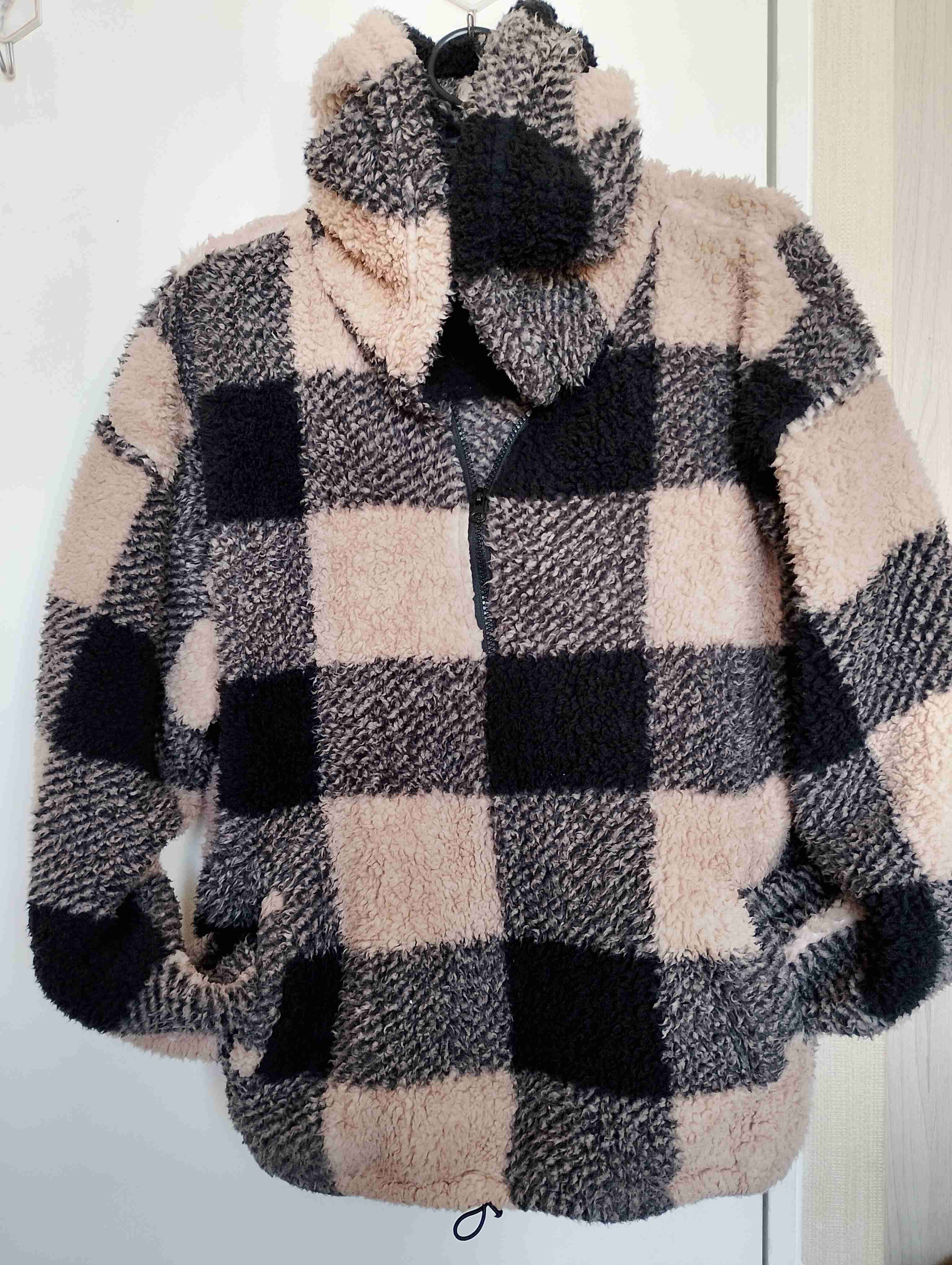 Chaqueta de lana cuadriculada - miniatura 2