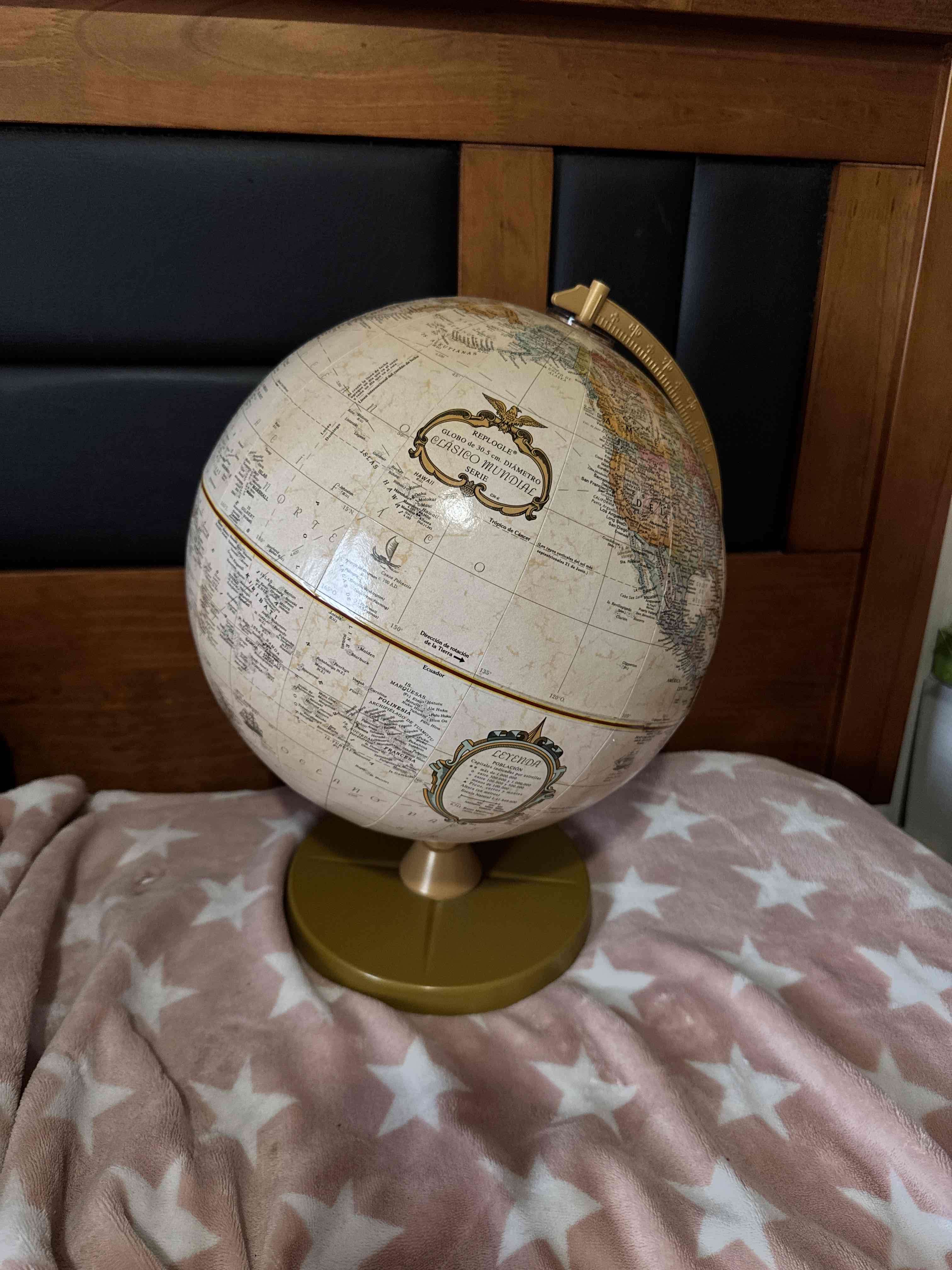 Globo terráqueo vintage 30cm de diámetro - miniatura 1