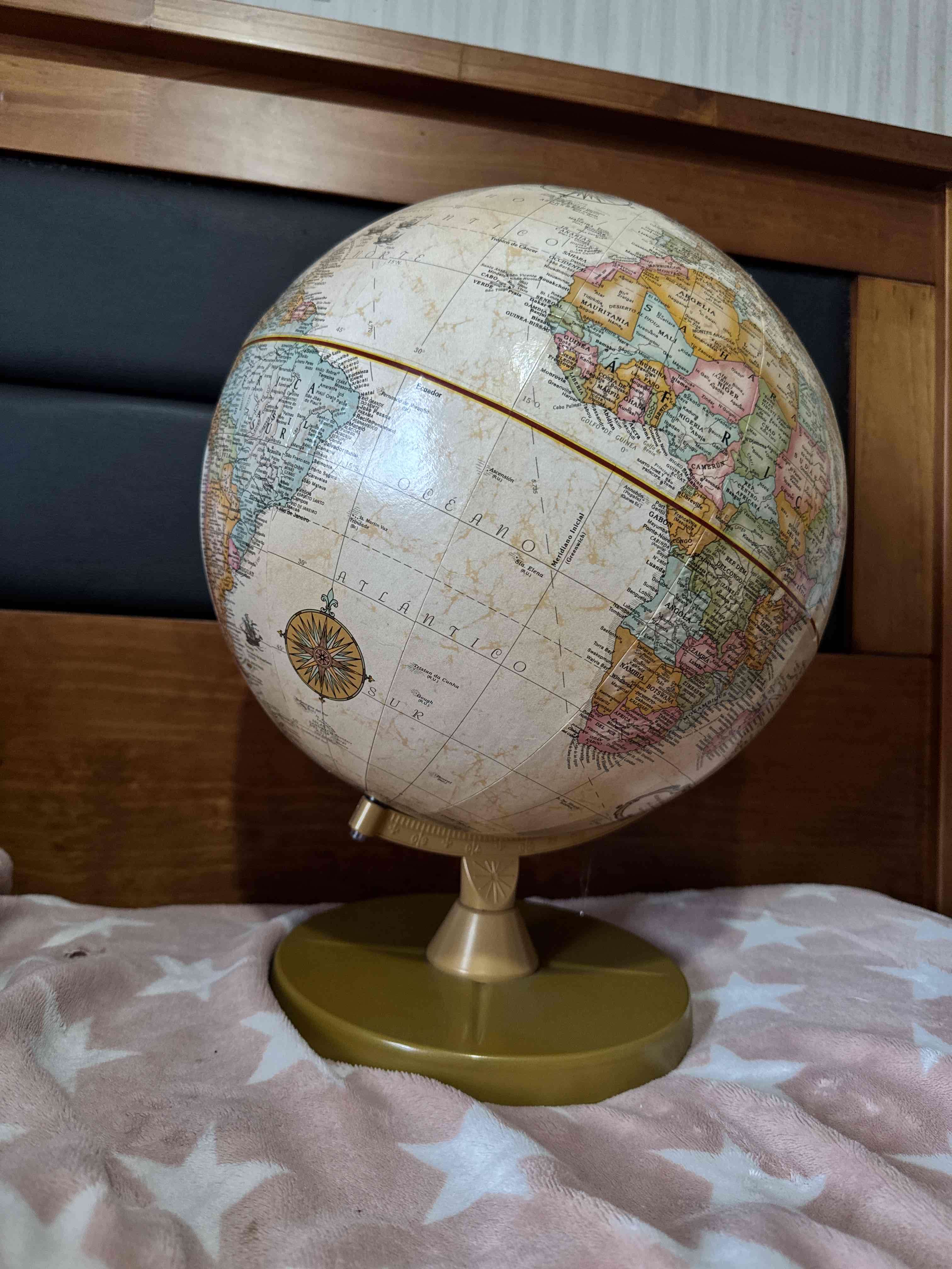 Globo terráqueo vintage 30cm de diámetro - miniatura 2