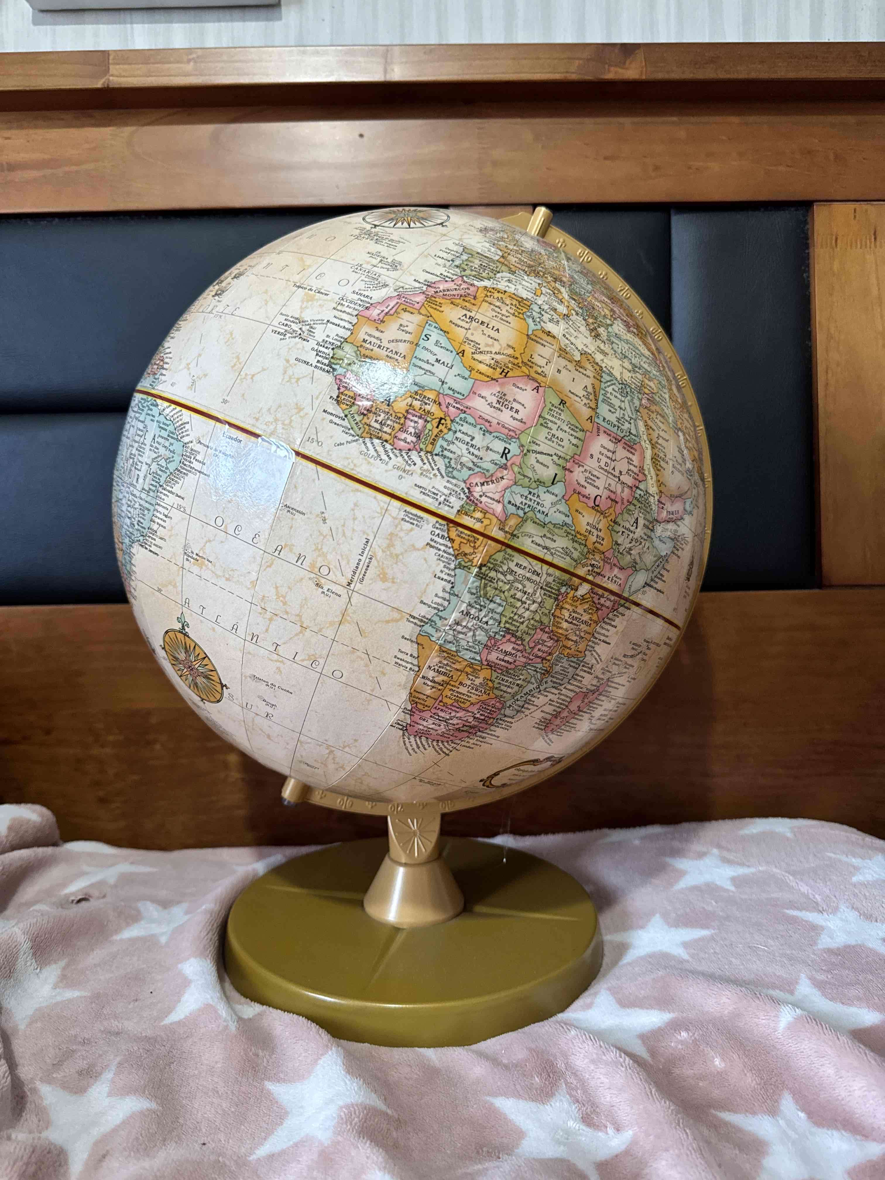 Globo terráqueo vintage 30cm de diámetro - miniatura 3