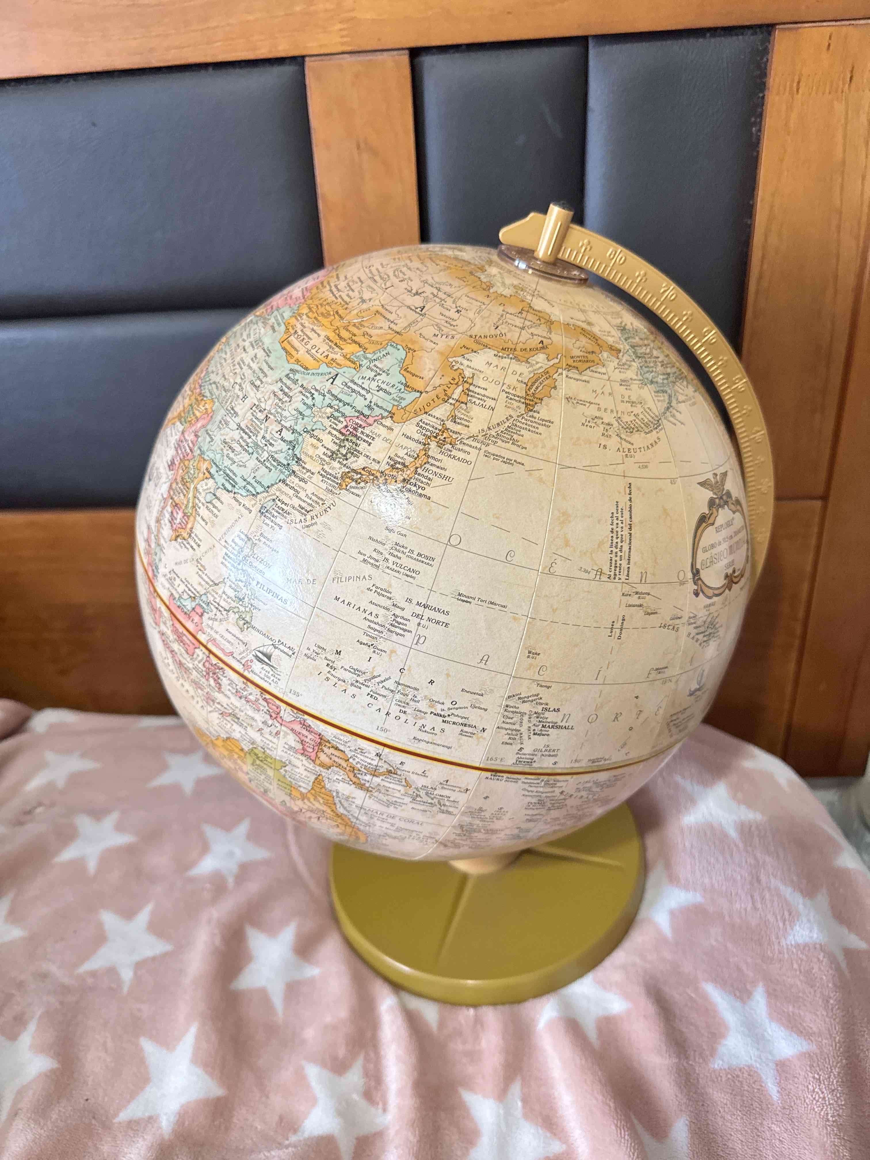 Globo terráqueo vintage 30cm de diámetro - miniatura 6