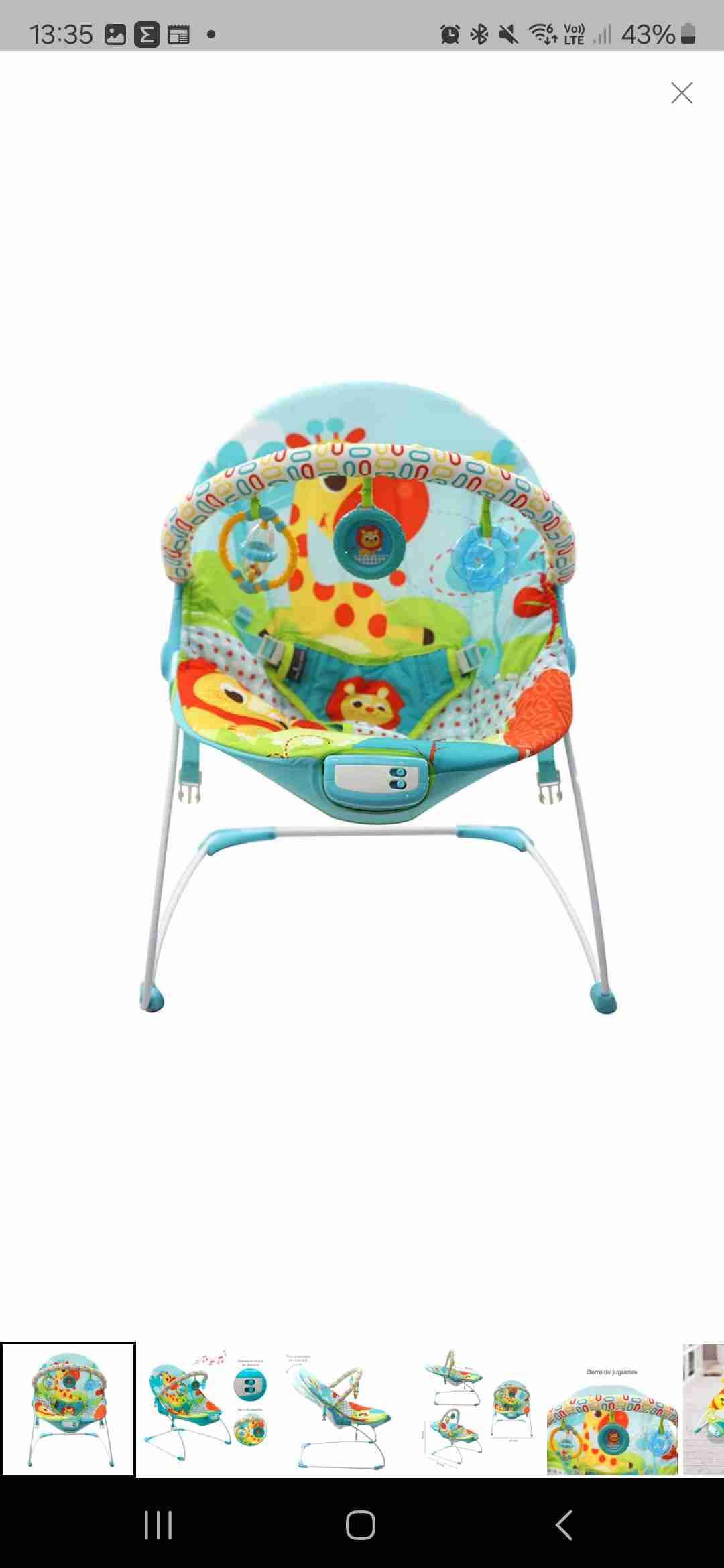 Silla vibratoria Pikaboo para bebé - miniatura 2