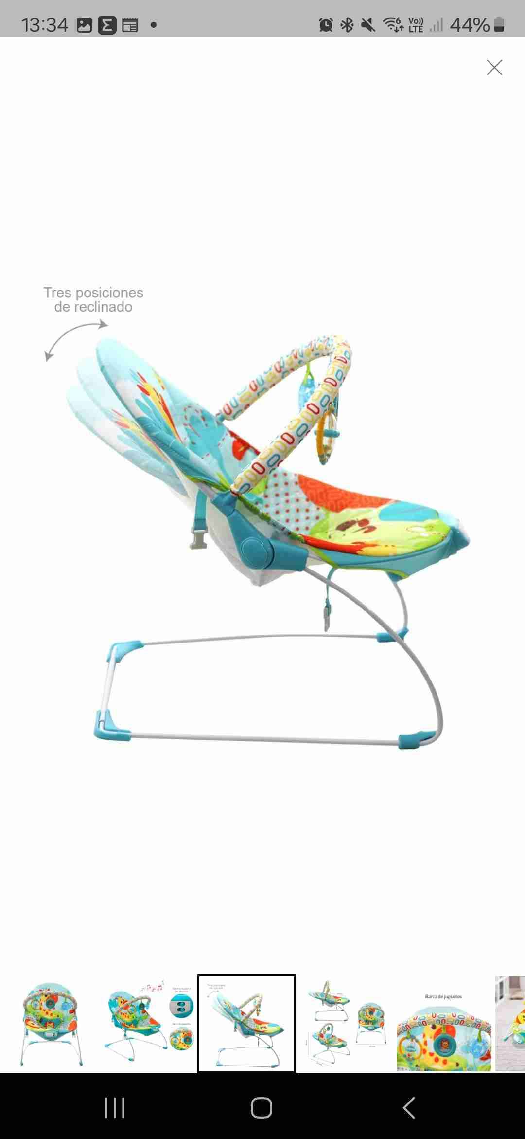 Silla vibratoria Pikaboo para bebé - miniatura 4