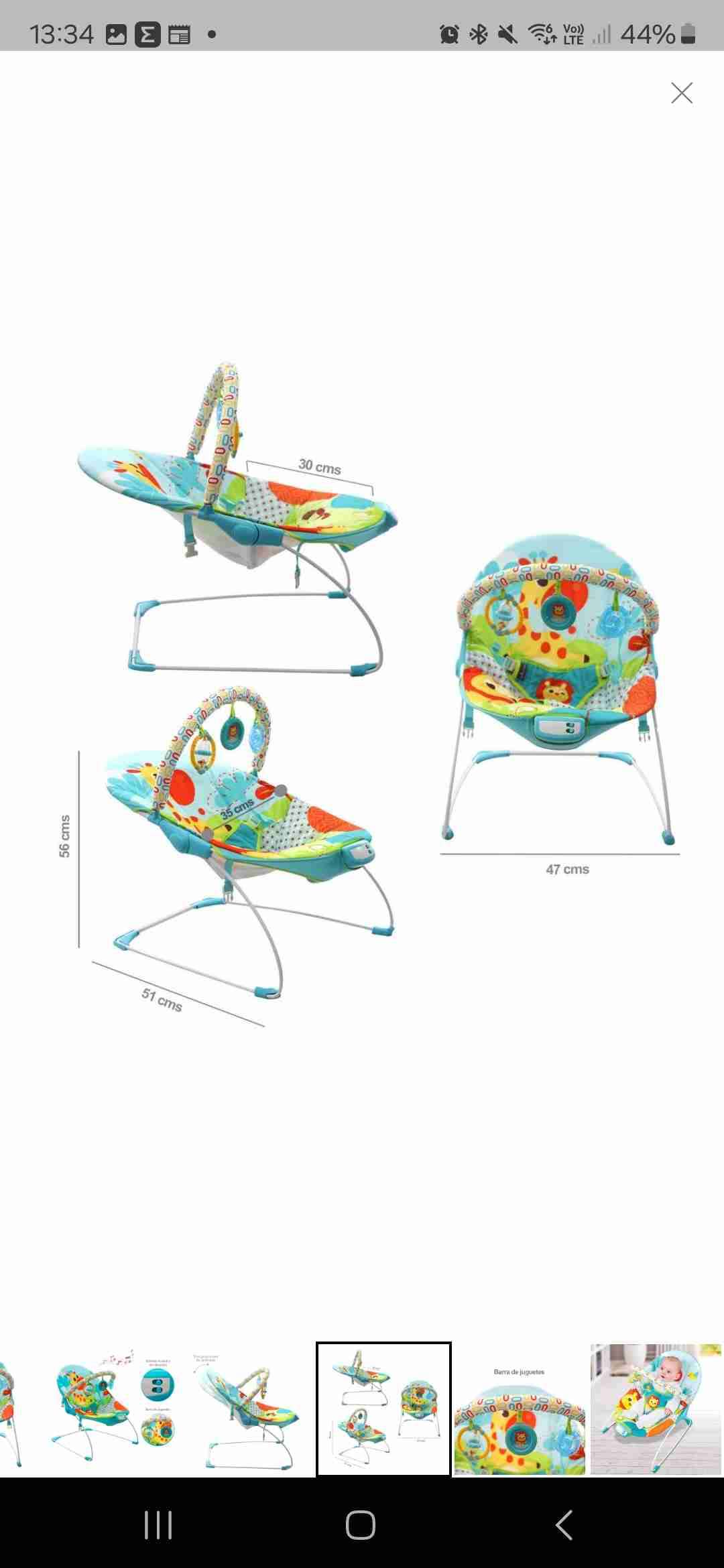 Silla vibratoria Pikaboo para bebé - miniatura 5