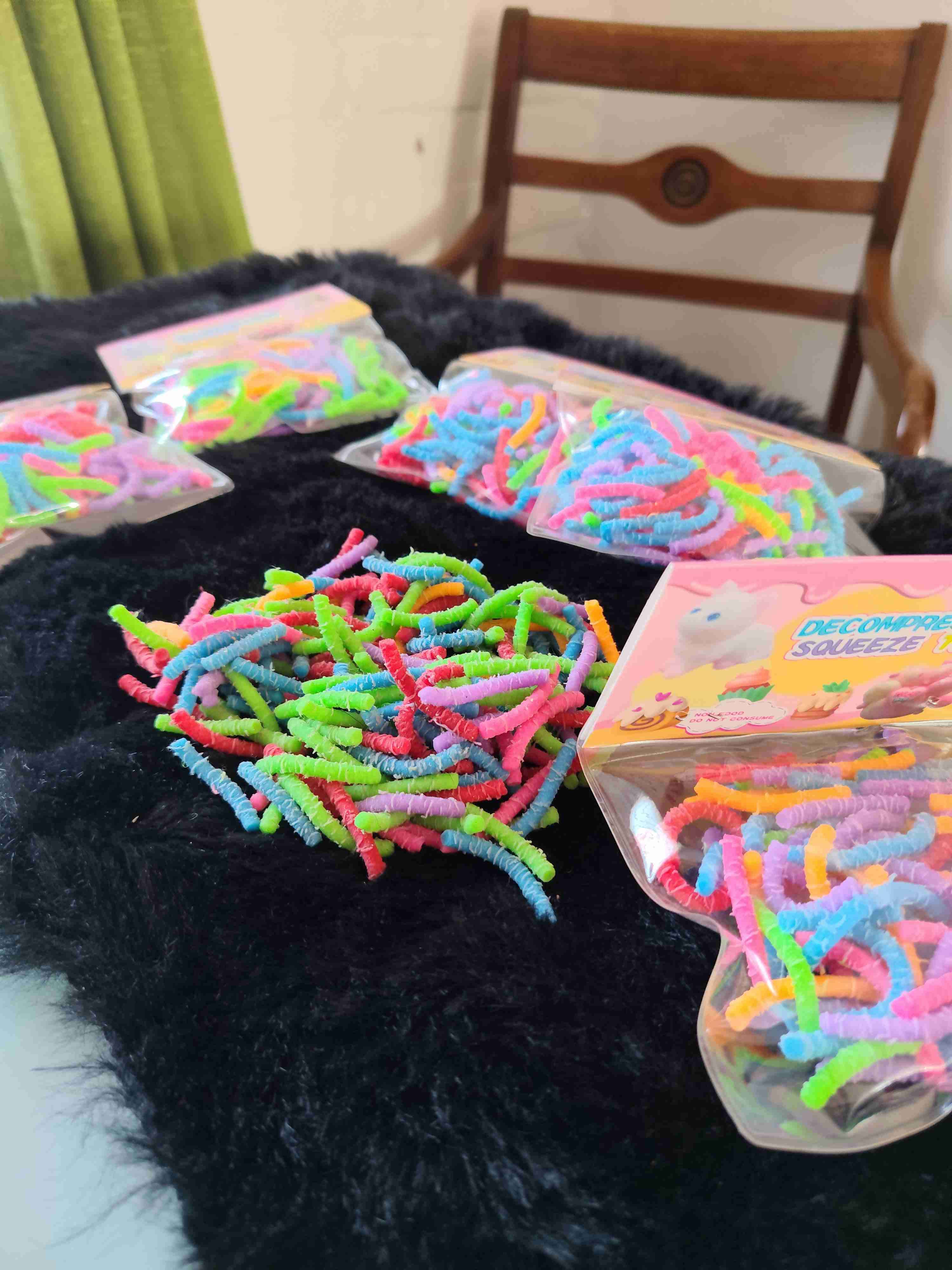 Squeeze toys gusanos de silicona SENSORIAL - miniatura 5